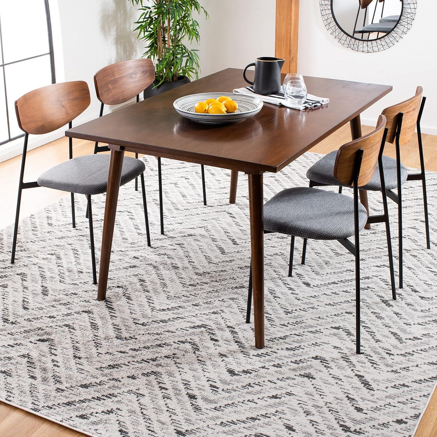 Adirondack ADR104 Power Loomed Accent Rug - Ivory/Charcoal - 3'x5' - Safavieh.