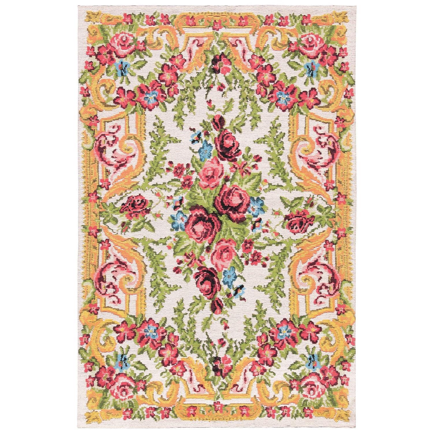 Classic Vintage CLV112 Power Loomed Area Rug - Ivory/Rose - 6'x9' - Safavieh..