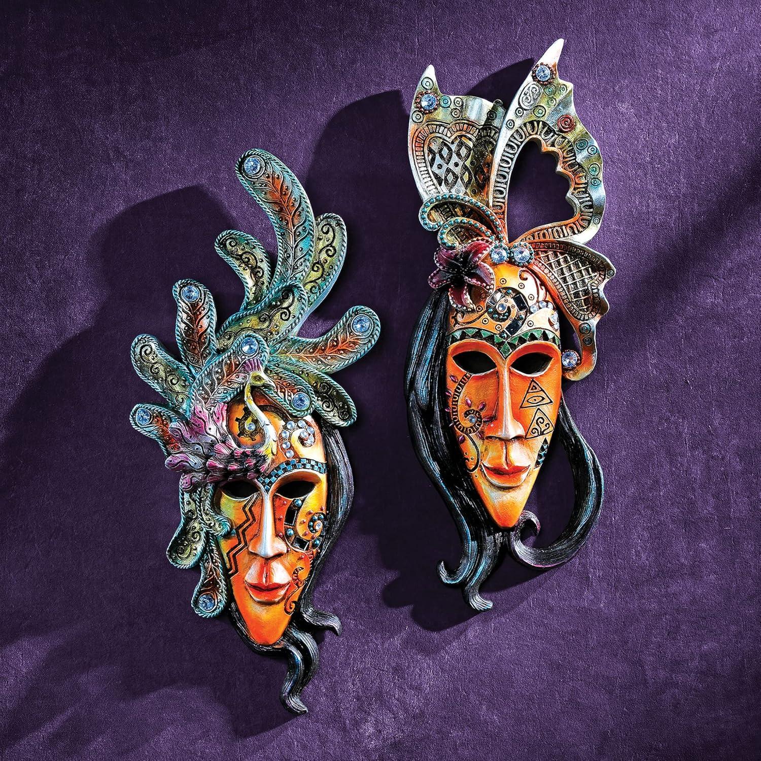Design Toscano 2 Piece Masquerade Mask Wall Décor Set | Wayfair