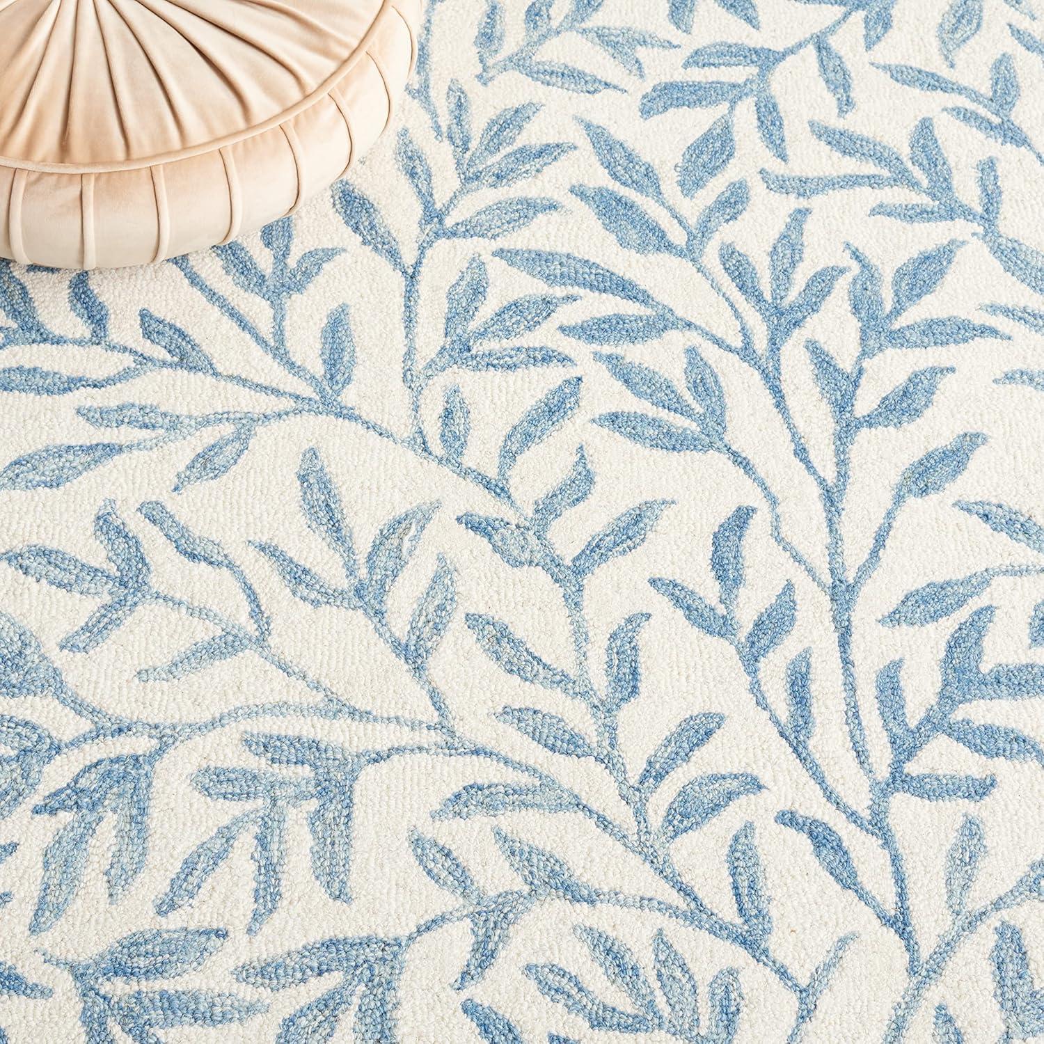 Jardin JAR753 Hand Tufted Area Rug - Ivory/Blue - 6'x6' - Safavieh.