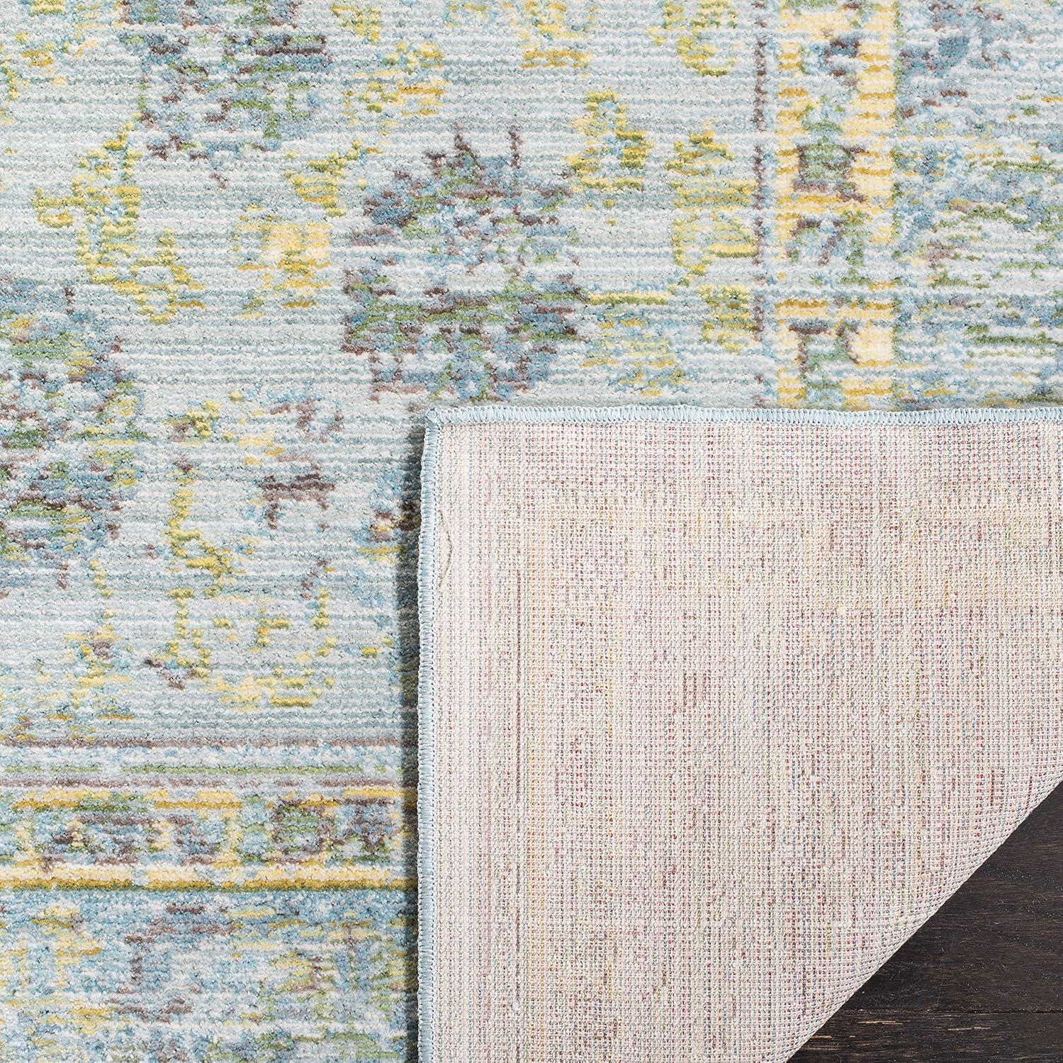 Valencia VAL113 Power Loomed Indoor Area Rug - Light Blue/Turquoise - 8'x10' - Safavieh