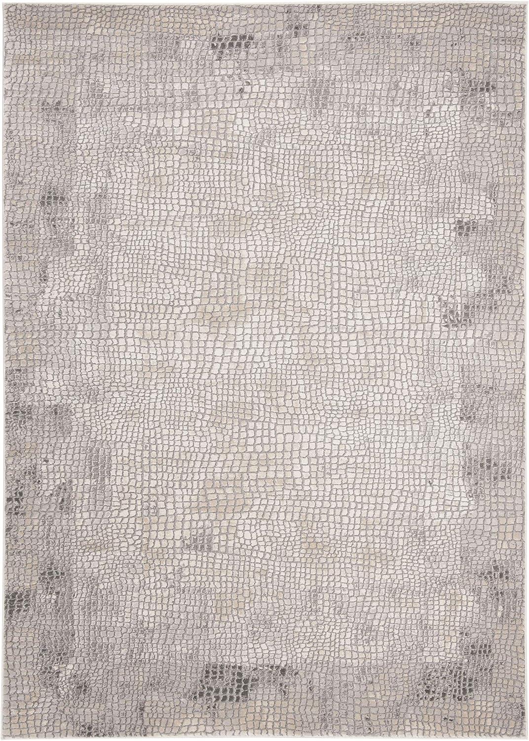 SAFAVIEH Meadow Curtis Abstract Area Rug, Taupe/Grey, 9' x 12'