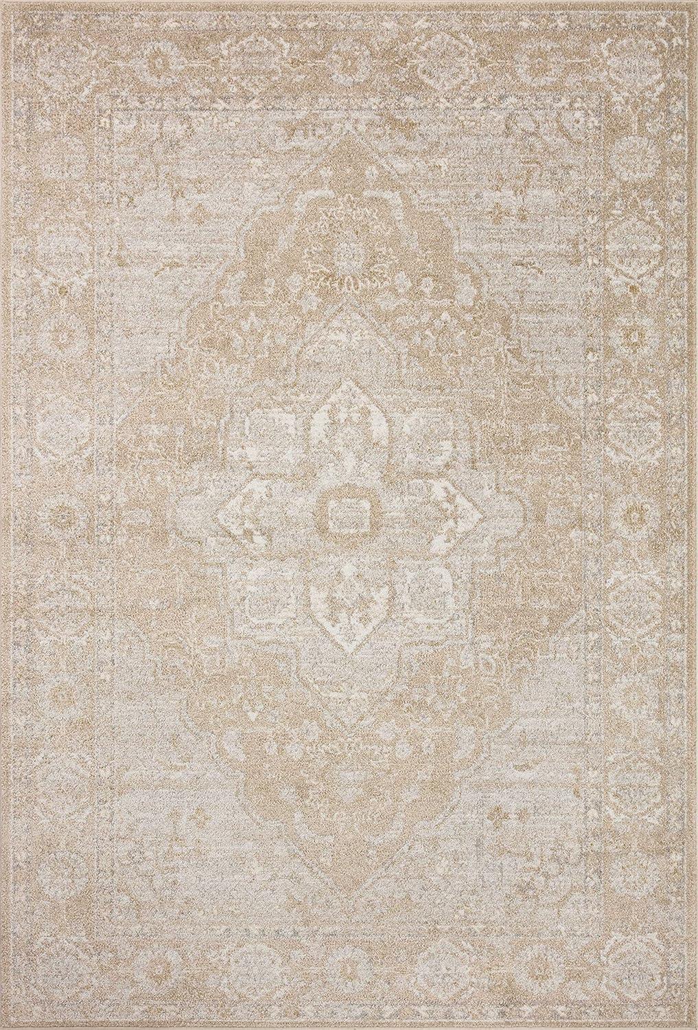 Loloi II Odette Beige / Silver 7'-10" x 7'-10" Round Area Rug