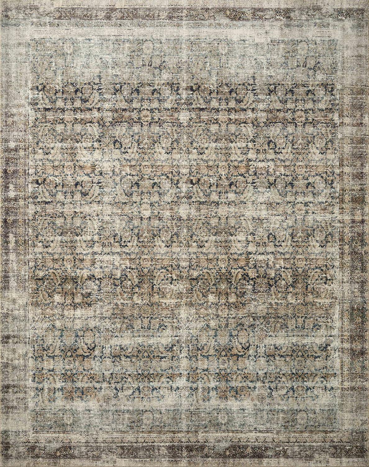 Amber Lewis Navy and Sand Wool Runner Rug 2'-3" x 11'-6"