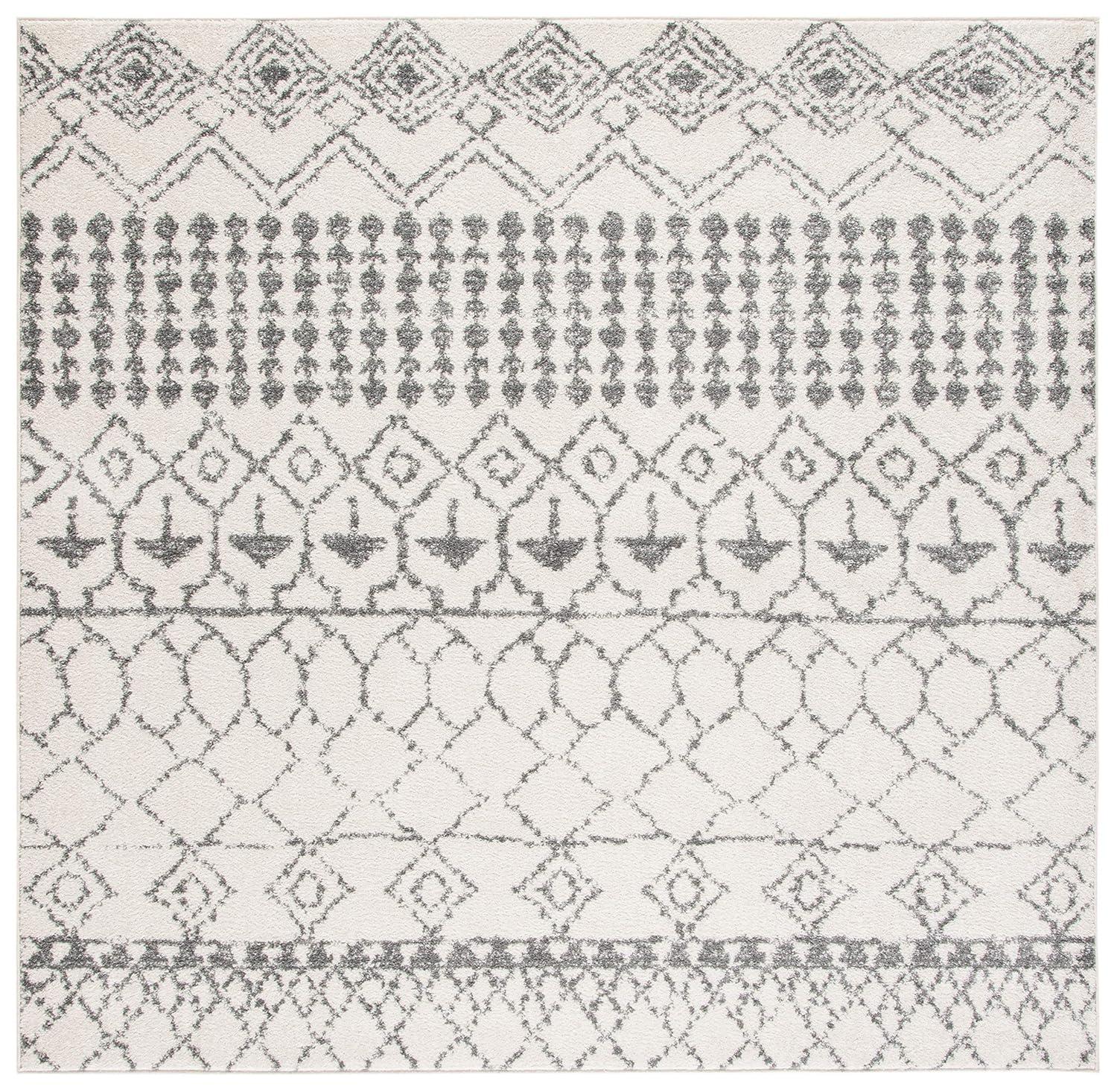 Tulum TUL229 Power Loomed Area Rug - Ivory/Grey - 9'x9' - Safavieh.