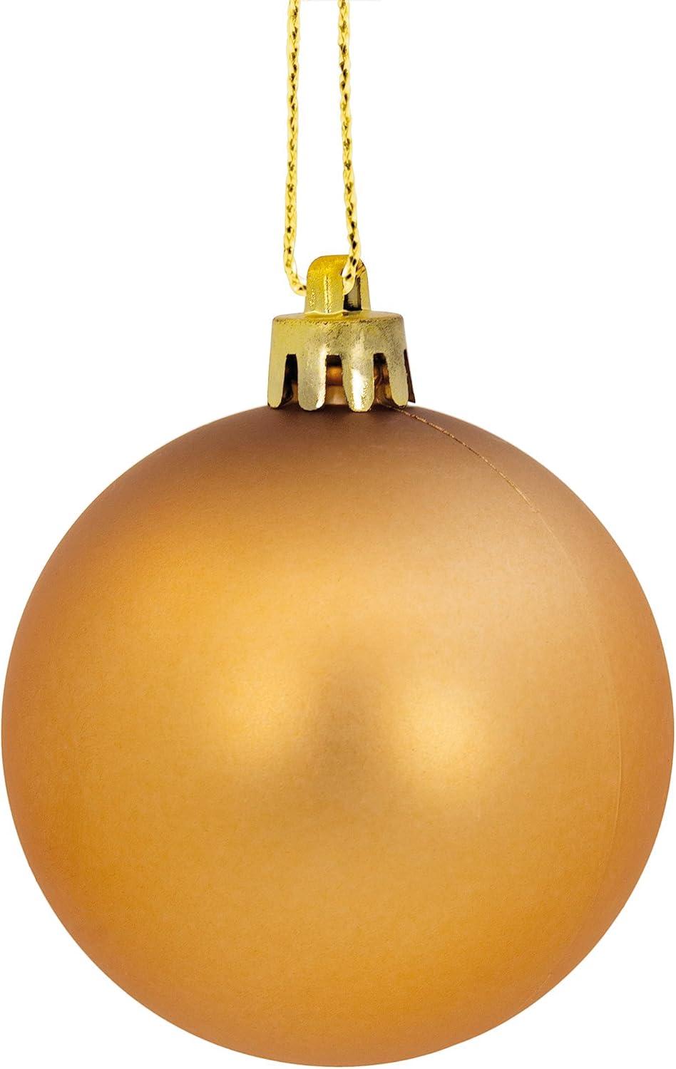 Hallmark Champagne, Gold, White AIF4 Christmas Balls Christmas Ornament Set, 30-Piece