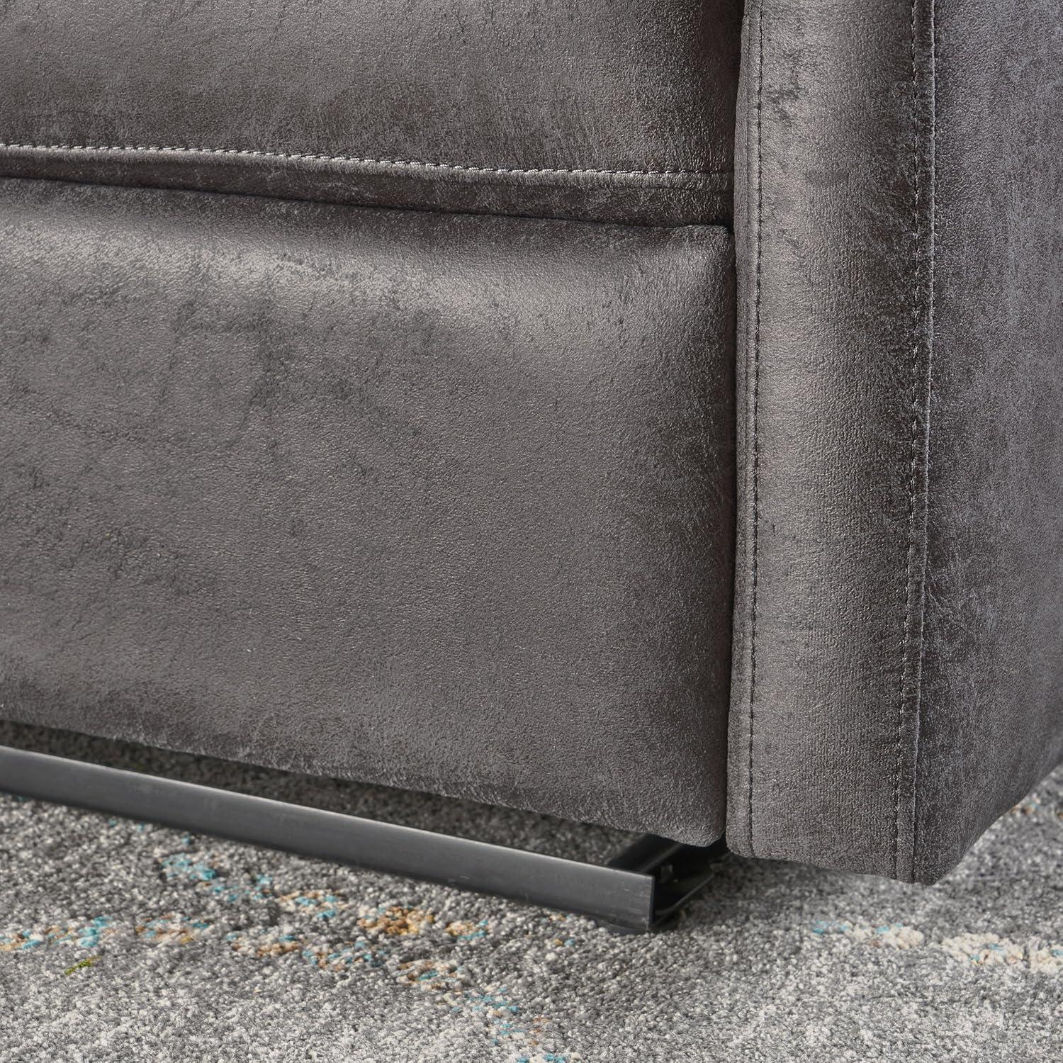 Halima 2-Seater Recliner - Slate - Christopher Knight Home: Upholstered Polyester, Hardwood Frame, 500lb Capacity