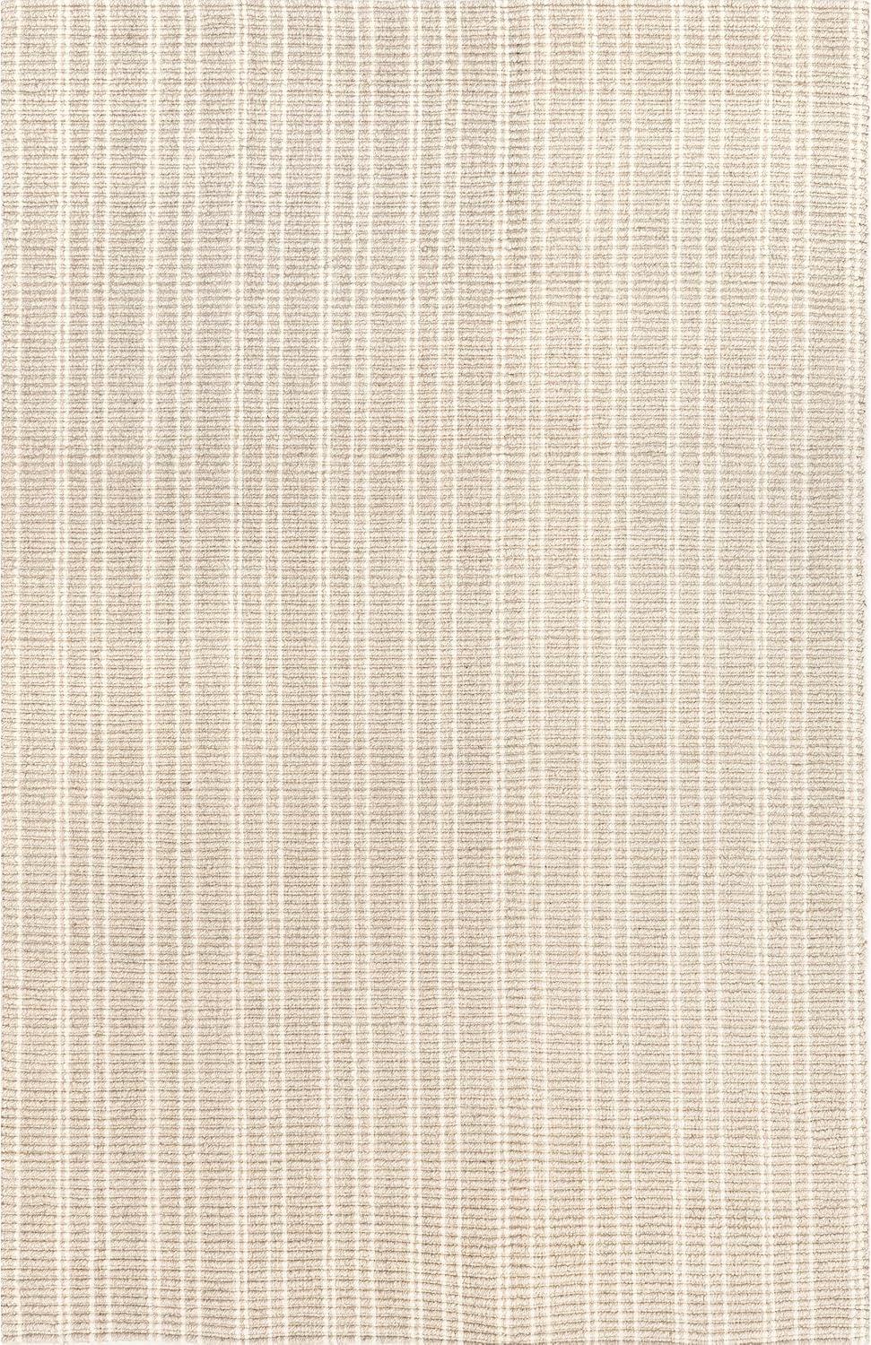 Nuloom Jolinn Striped 5x8 Wool Jute Indoor Area Rug for Dining Room Rug Neutral Rug Living Room Rug Kitchen, Natural/Ivory
