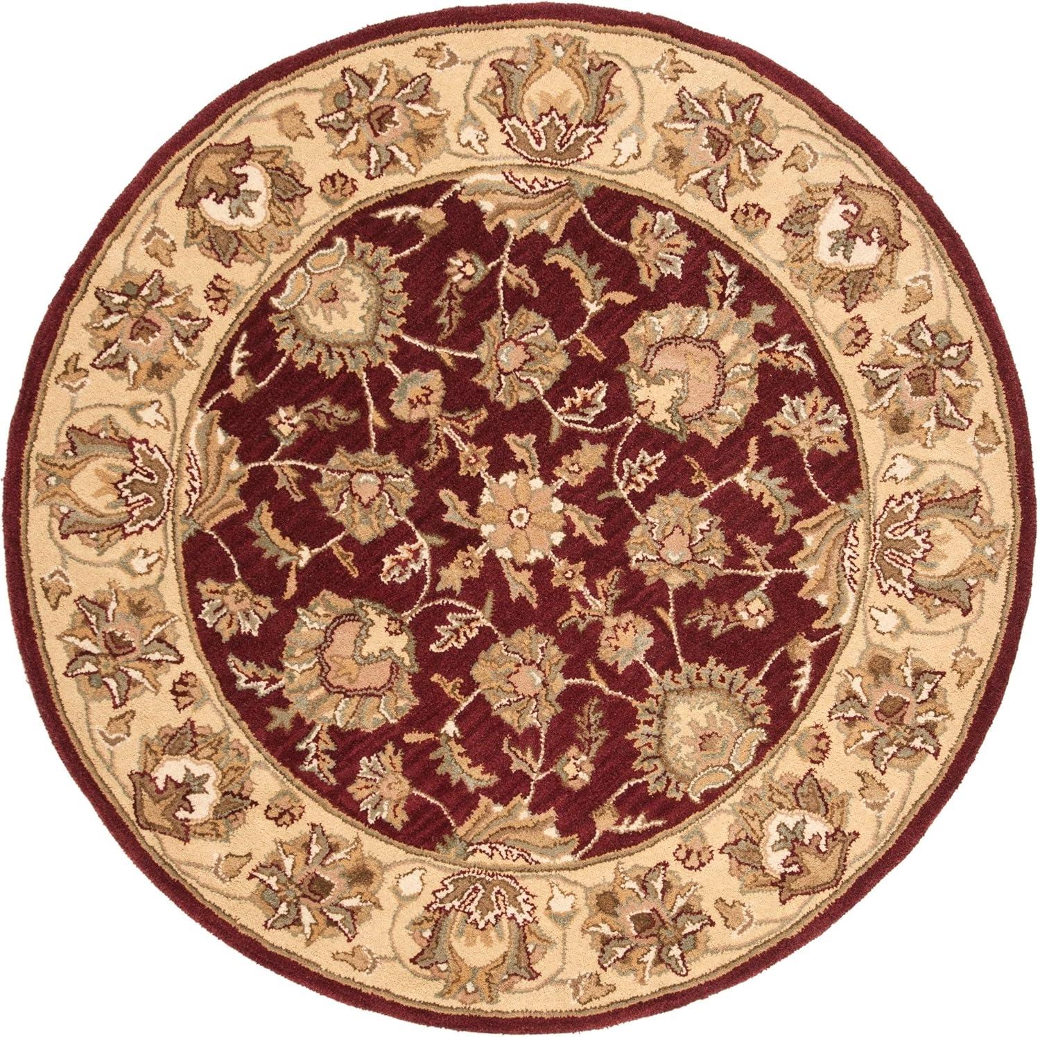 Heritage HG343 Hand Tufted Area Rug - Red/Gold - 6' Round - Safavieh.