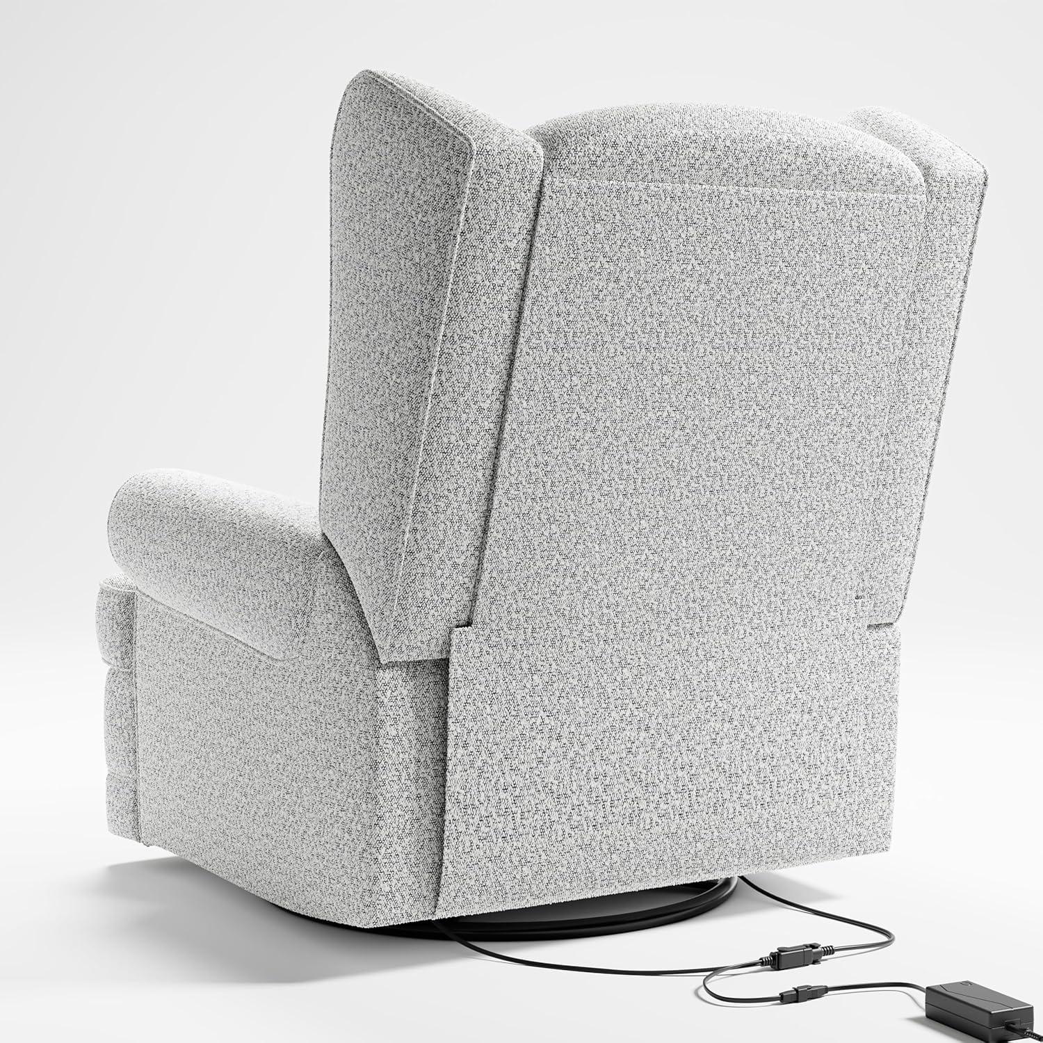 Serenity Swivel Reclining Glider Rocking Chair with USB