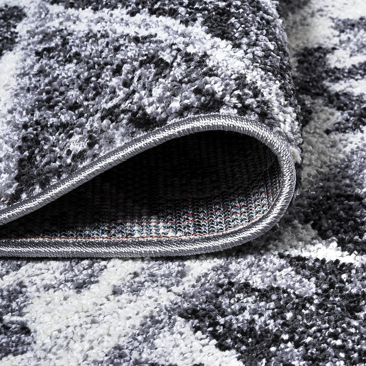JONATHAN Y MOH500A-5 Sura Modern Kilim Geometric Gray/Anthracite 5 ft. x 8 ft. Area Rug, Bohemian Vintage, Pet Friendly, Stain Resistant, Easy to Clean, for Living Room; Kitchen, Bedroom