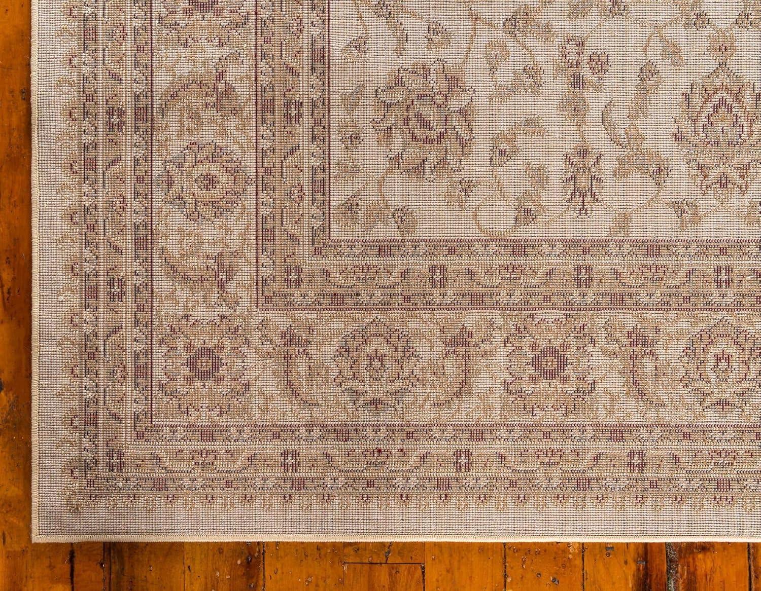 Unique Loom Voyage Collection Area Rug - St. Louis (10'  x 14' 1" Rectangle Cream/Brown)