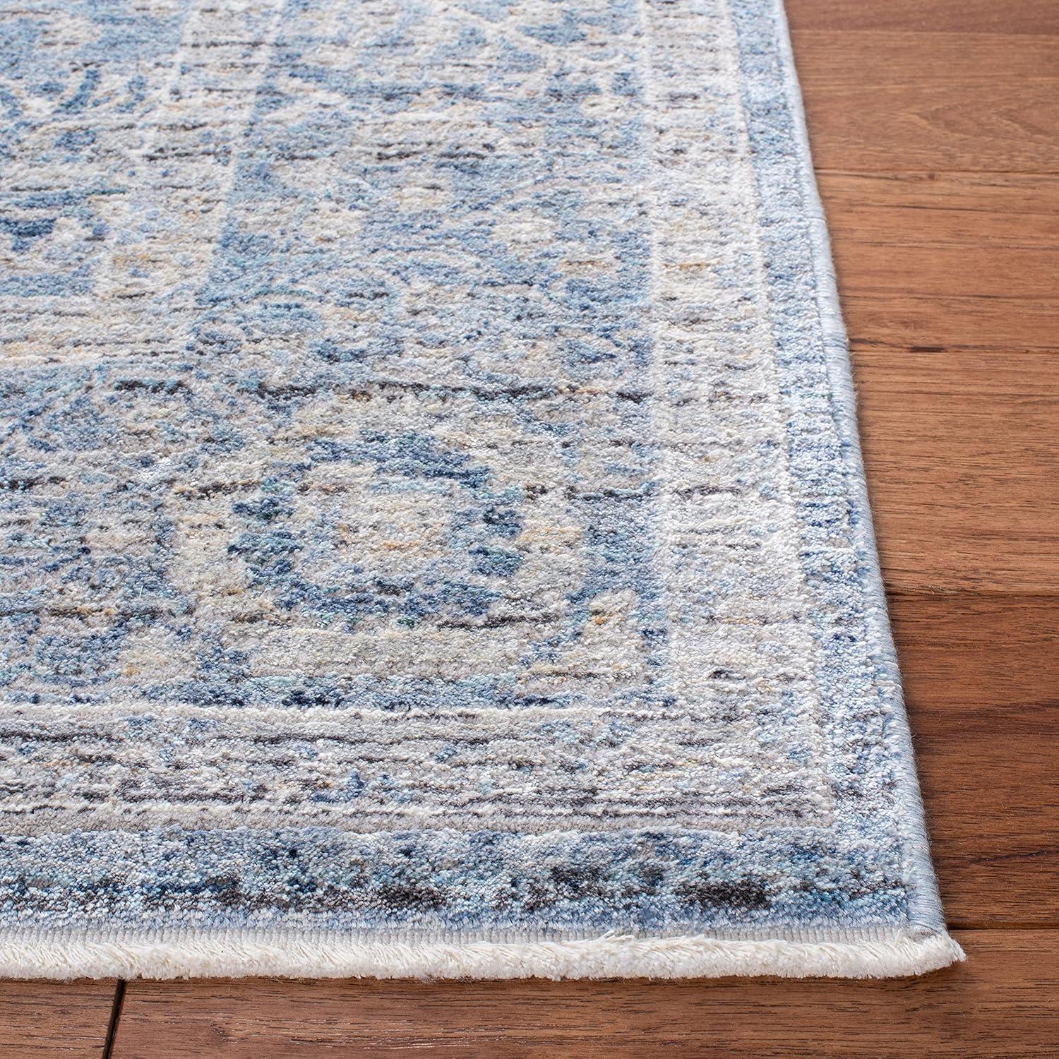 Dream DRM402 Power Loomed Accent Rug - Grey/Turquoise - 2'6"x4' - Safavieh.