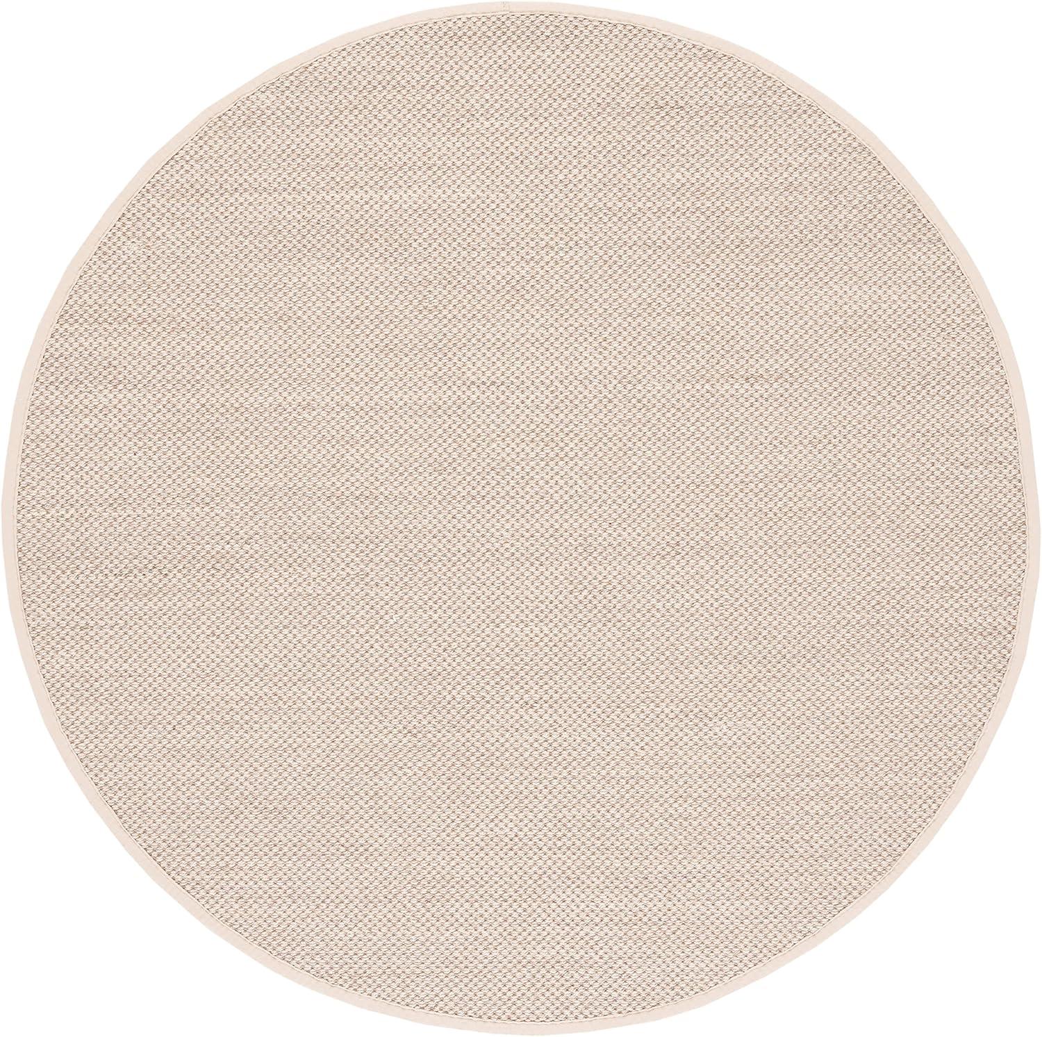 Natural Fiber NF143 Power Loomed Indoor Area Rug - Marble/Beige - 6' Round - Safavieh
