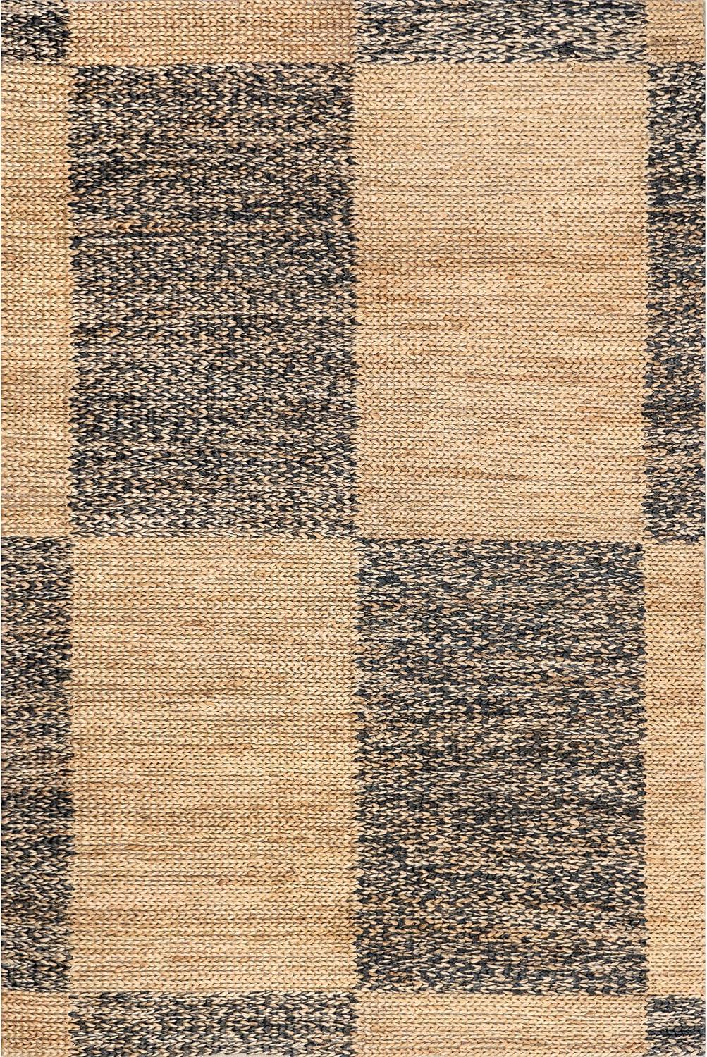 Nuloom Michaela Abstract Checkered Jute Indoor Area Rug