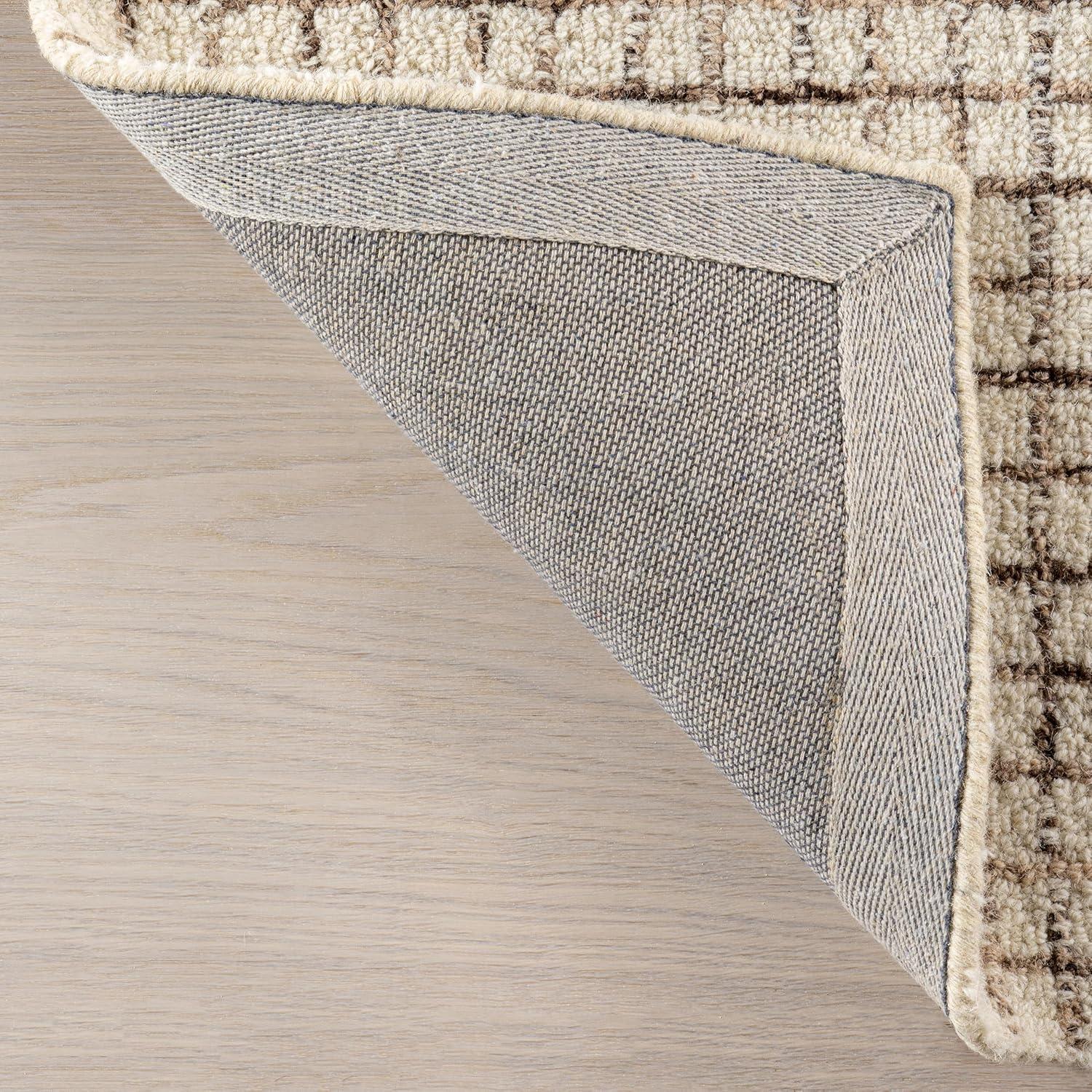 Katasha Checked Wool Area Rug