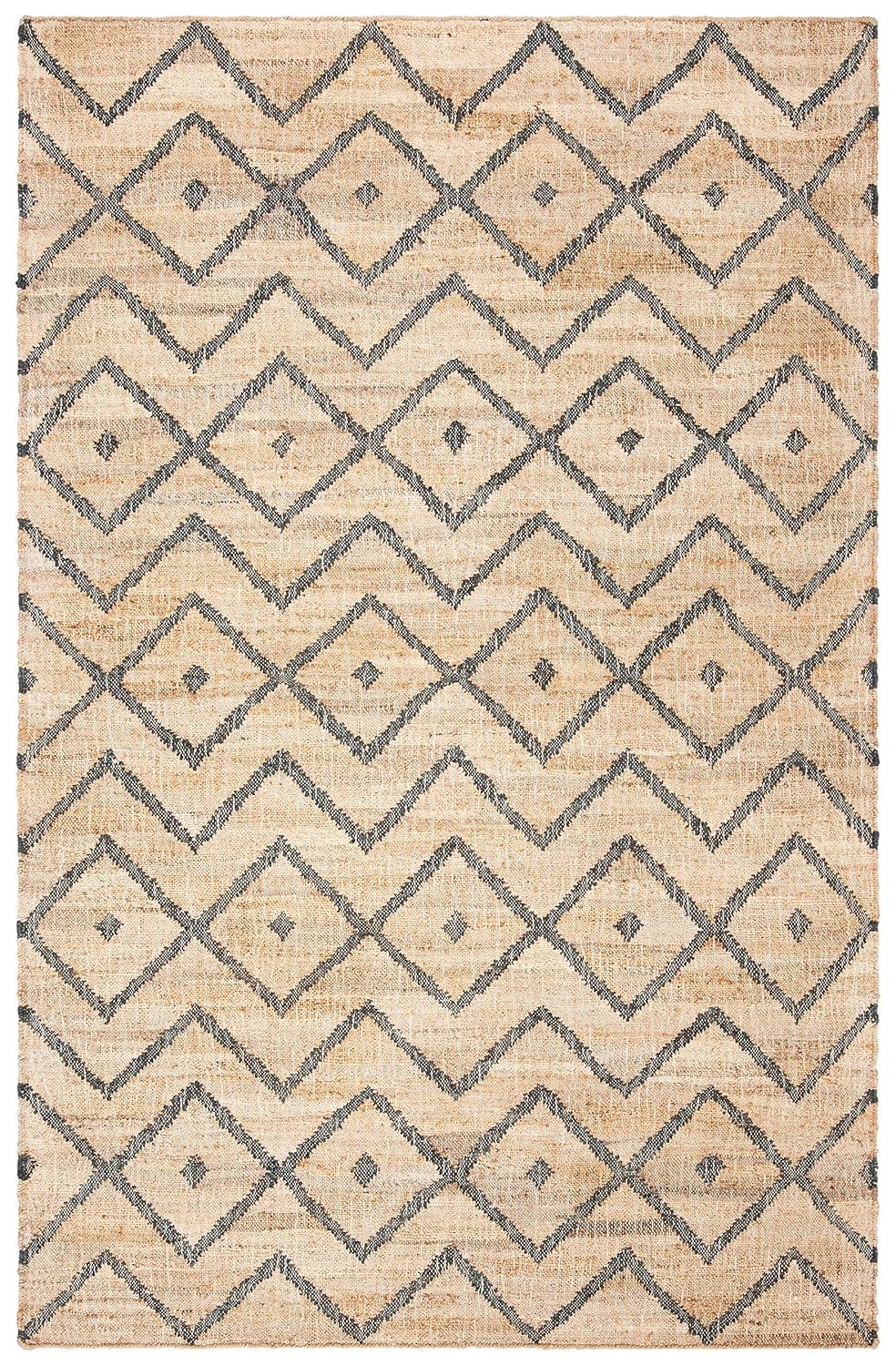 Kilim KLM750 Hand Loomed Area Rug - Natural/Charcoal - 4'x6' - Safavieh.