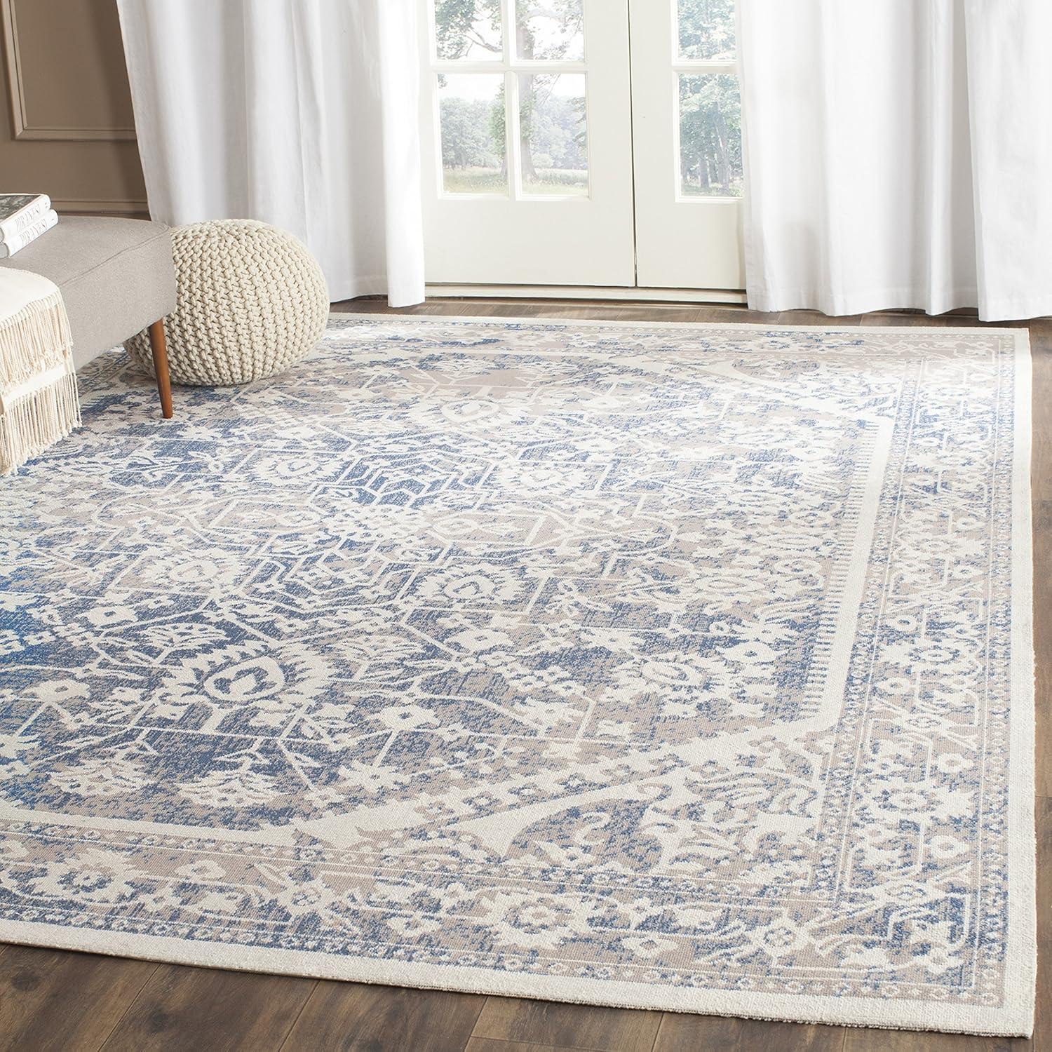 Patina Gray and Blue Oriental 3' x 5' Area Rug