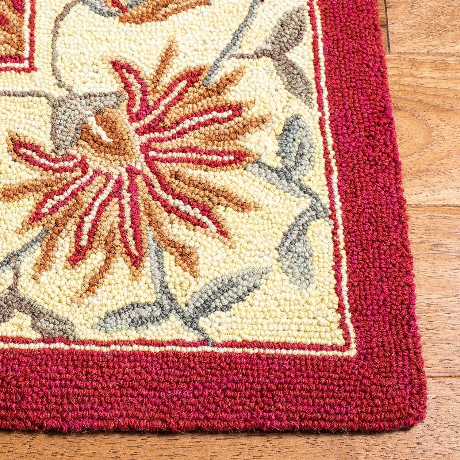 SAFAVIEH Chelsea Alaia Floral Wool Area Rug, Red, 1'8" x 2'6"