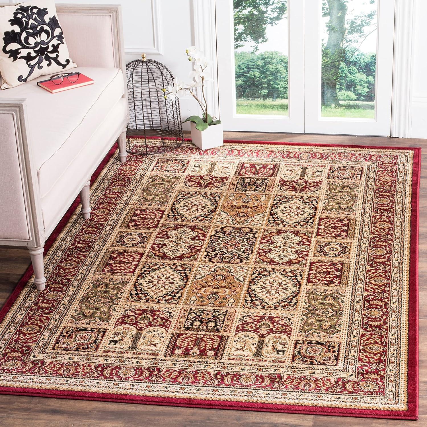 Lyndhurst LNH217 Power Loomed Area Rug - Multi/Green - 8'9"x11'9" - Safavieh.