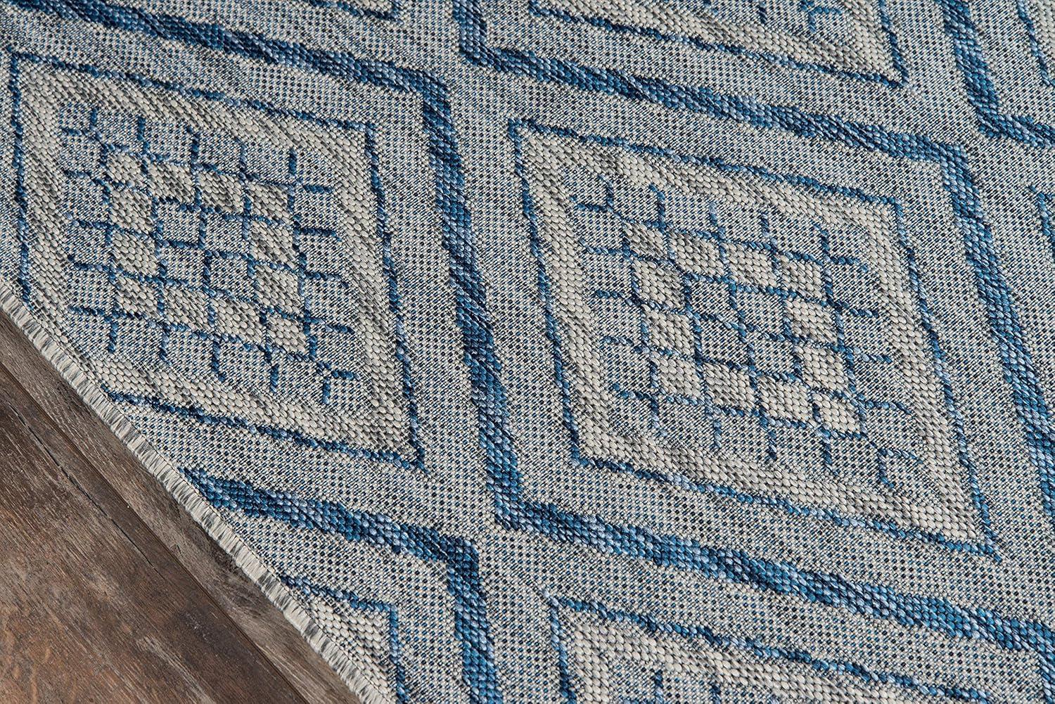 Madcap Cottage Lake Palace Rajastan Weekend Area, Indoor Outdoor Rug, 3'11" X 5'7" Blue