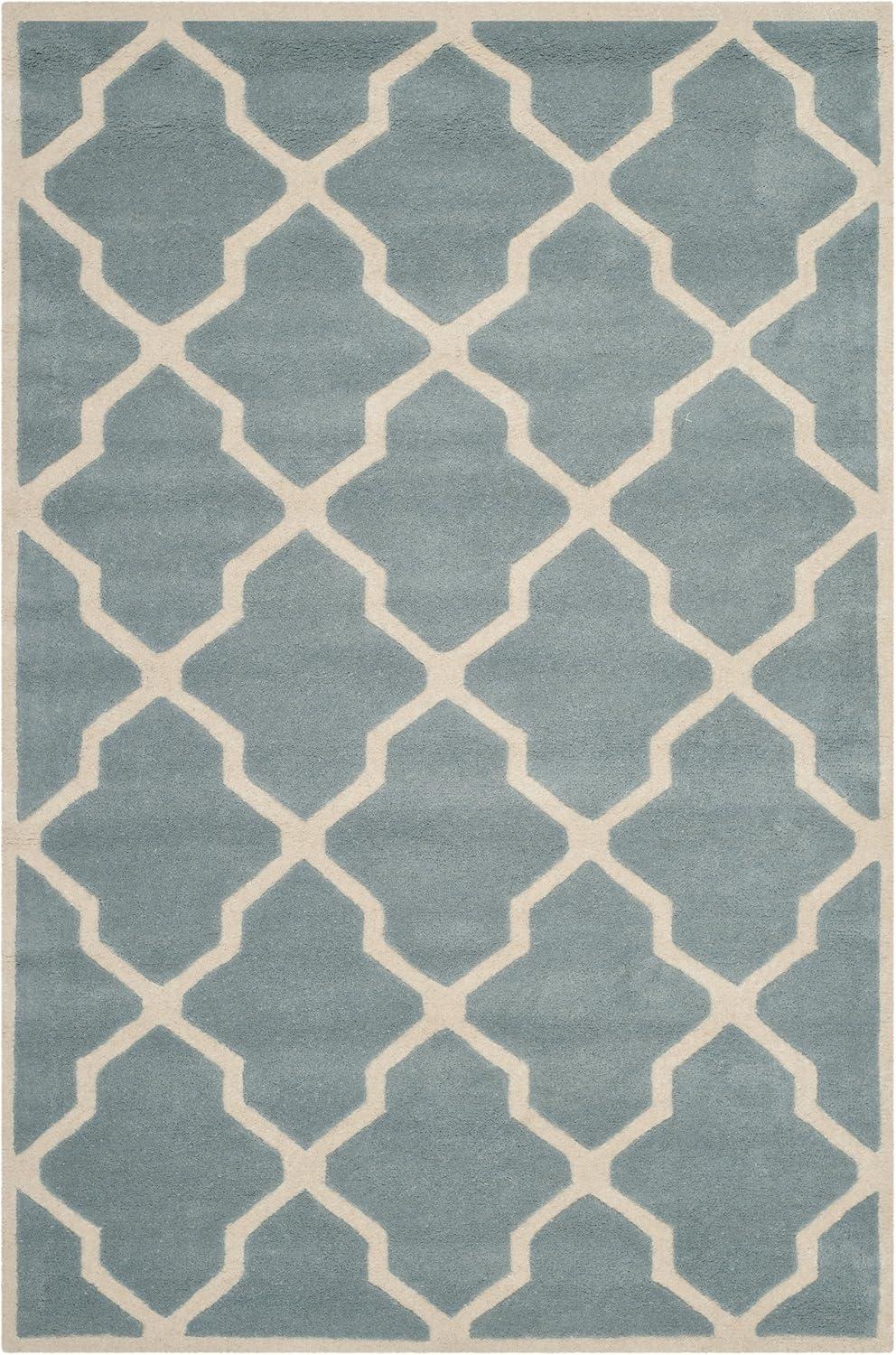 Chatham CHT735 Hand Tufted Accent Rug Purple / Ivory 3' X 5' - Safavieh.
