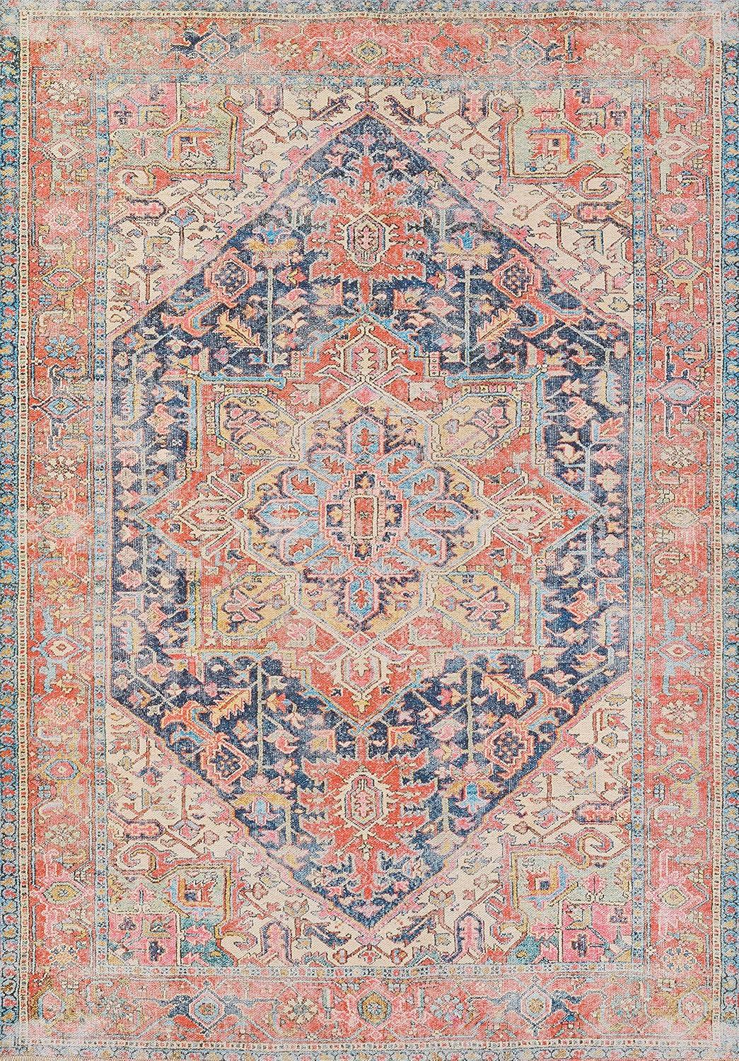Momeni Chandler Medallion Area Rug, 2'3" X 7'6" Runner, Navy