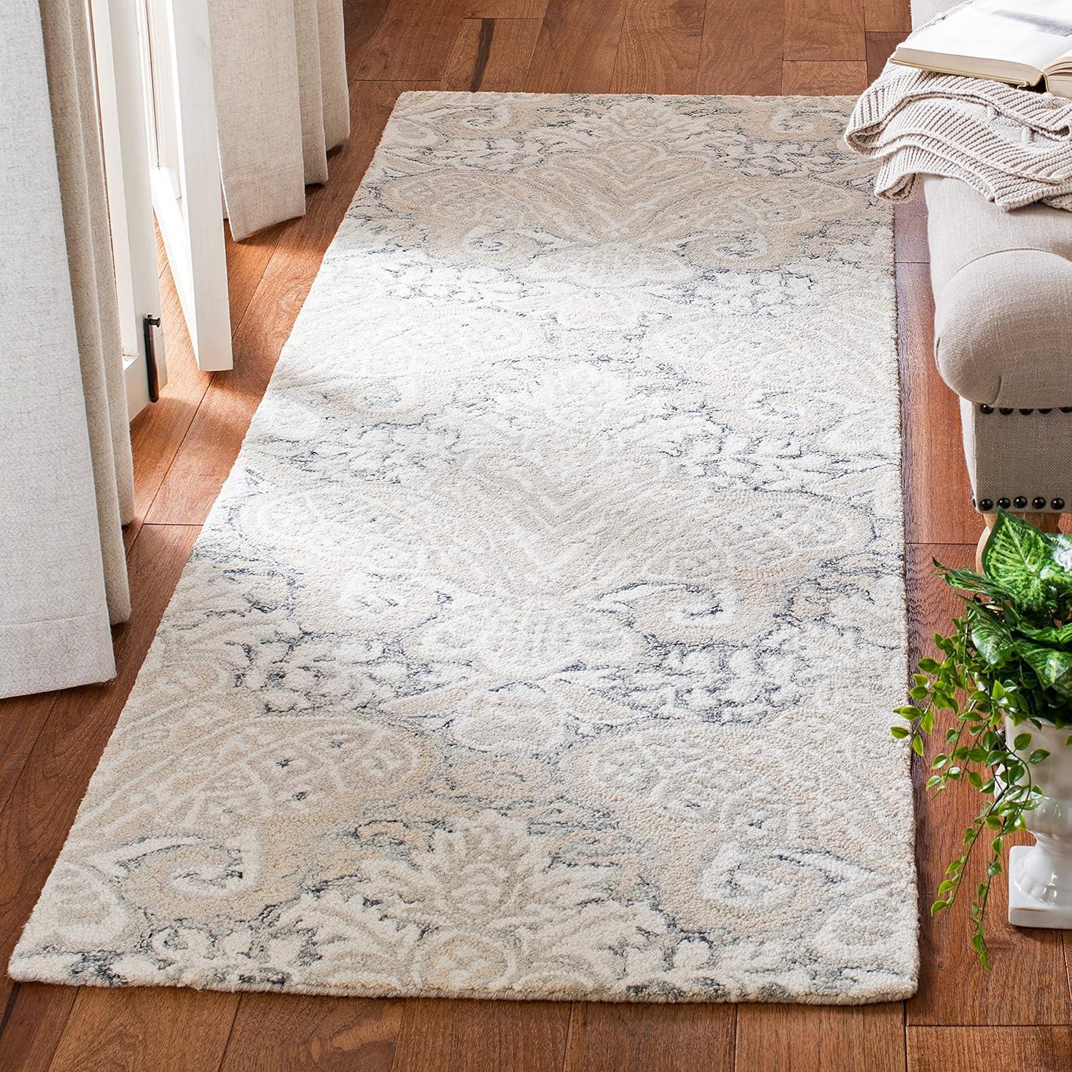 Micro-Loop MLP539 Hand Tufted Indoor Runner Rug - Beige - 2'3"x11' - Safavieh