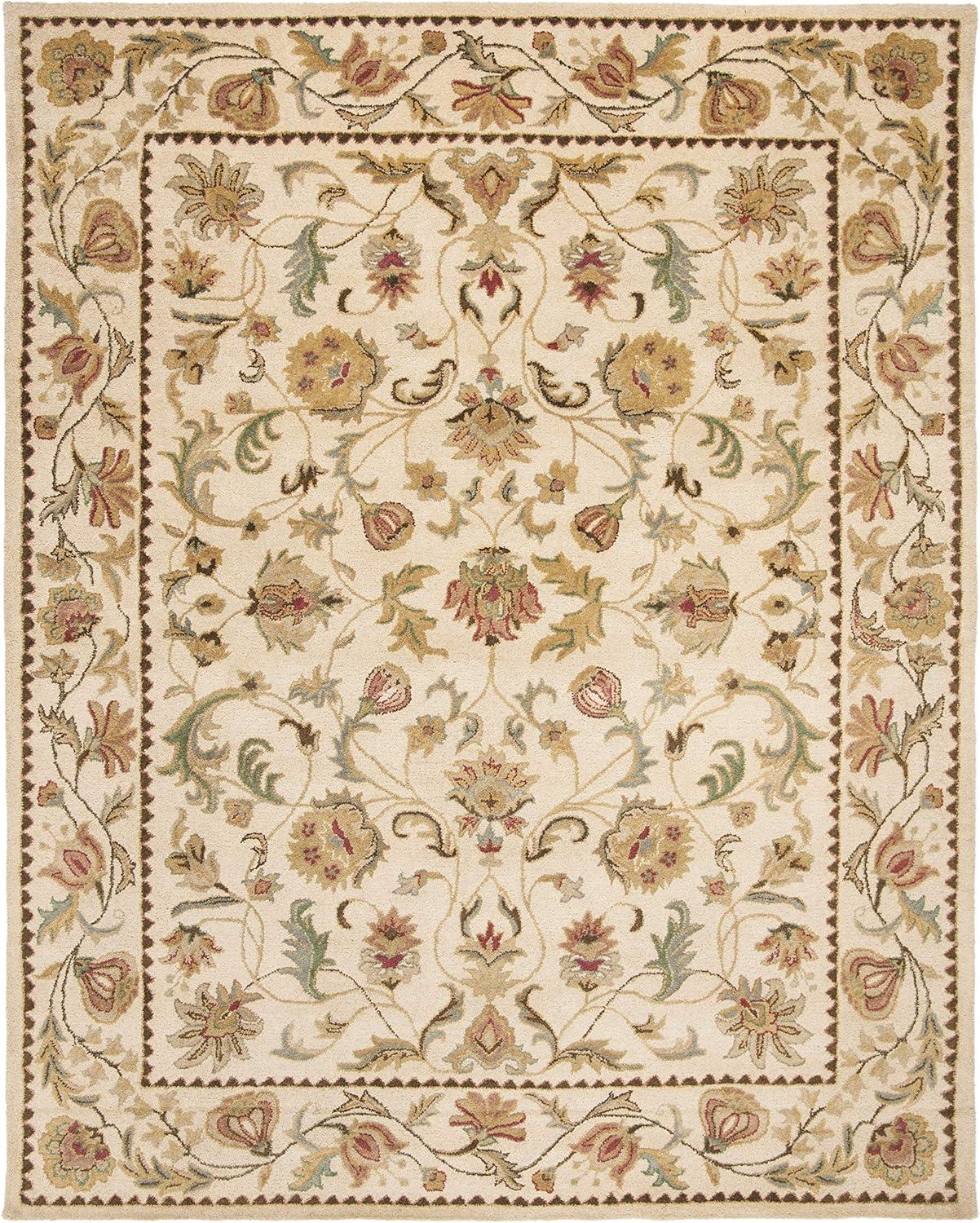 SAFAVIEH Bergama Michayla Oriental Wool Area Rug, Ivory, 8' x 10'