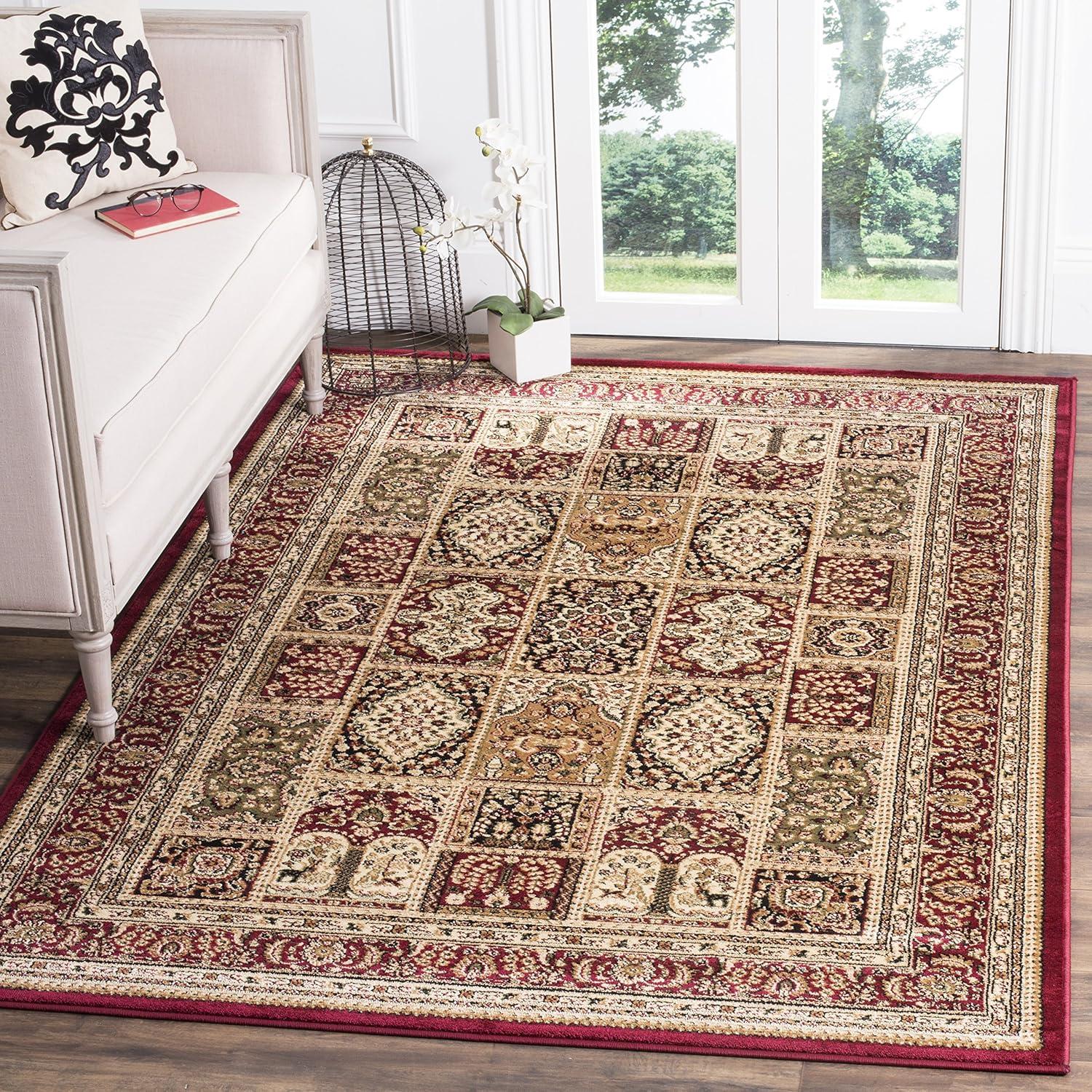 Lyndhurst LNH217 Power Loomed Area Rug - Multi/Red - 6'x9' - Safavieh.