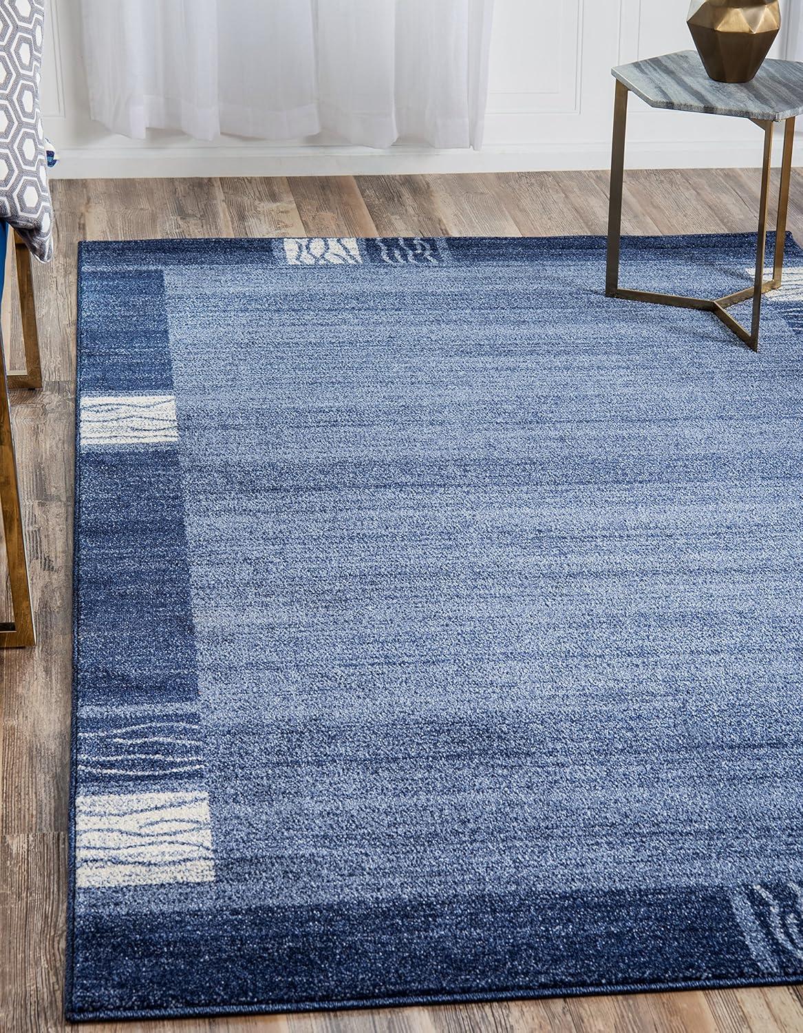 Rugs.com Angelica Collection Rug – 9' x 12' Light Blue Medium Rug Perfect For Living Rooms, Large Dining Rooms, Open Floorplans