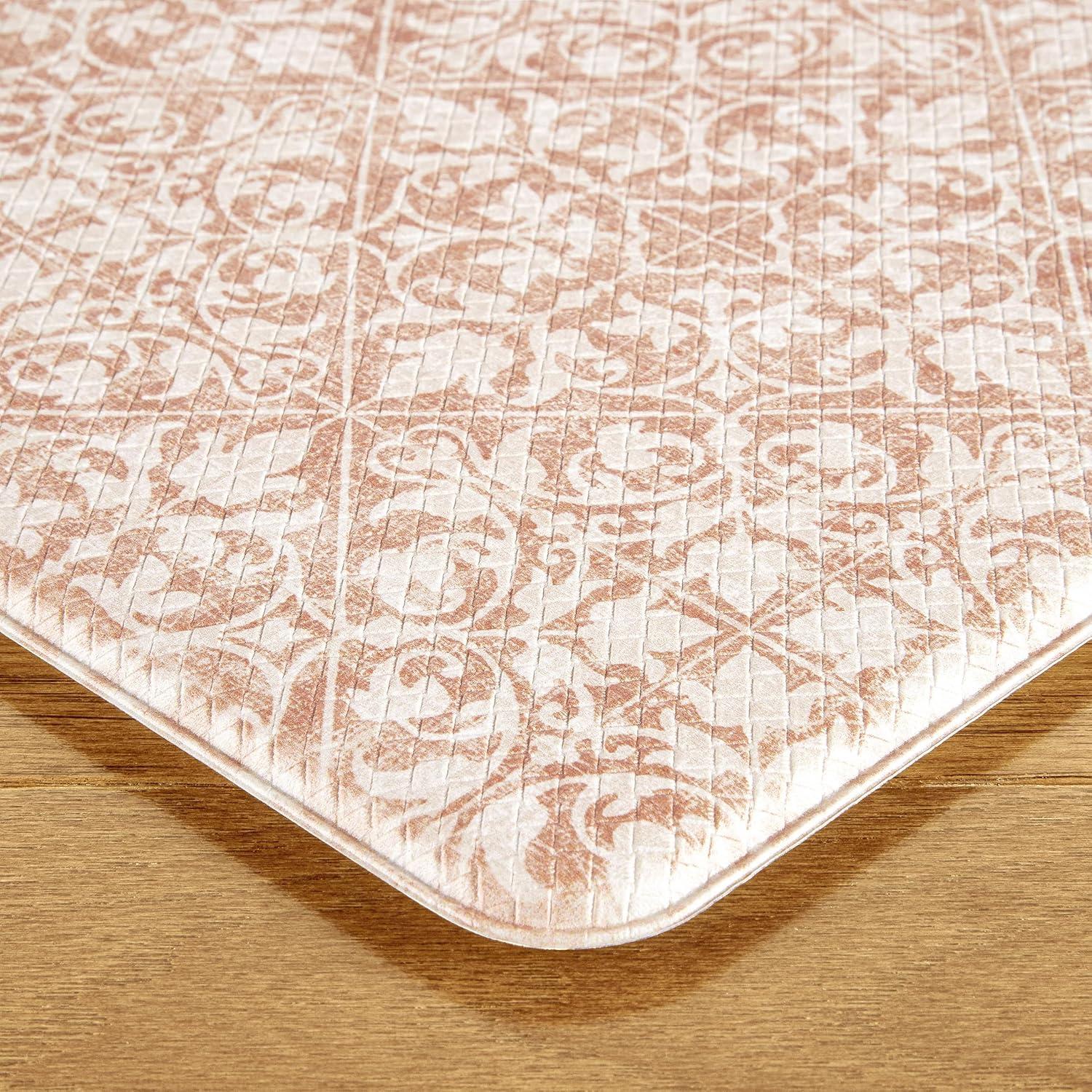 Town & Country Living TOWN & COUNTRY BASICS Comfort Plus Non-Slip Backing Vintage Medallion Tile Anti Fatigue Comfort Mat