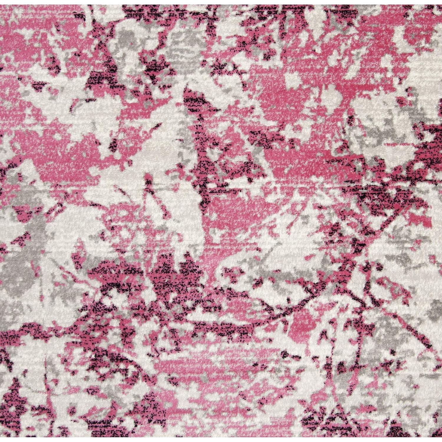 Skyler SKY186 Power Loomed Indoor Area Rug - Pink/Ivory - 4'x6' - Safavieh