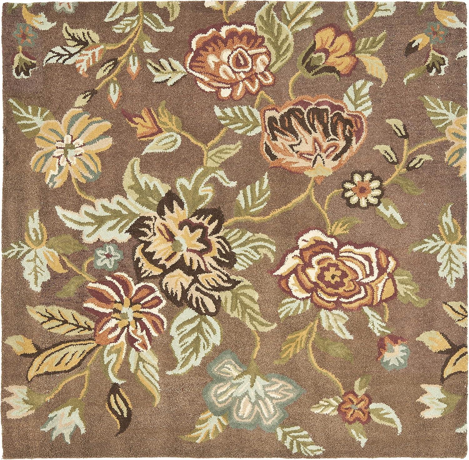 Emrick Hand Hooked Wool Floral Rug