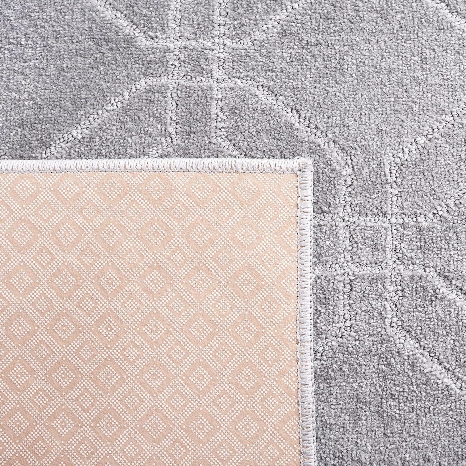 Pattern and Solid PNS406 Power Loomed Area Rug - Grey - 5'3"x7'6" - Safavieh.
