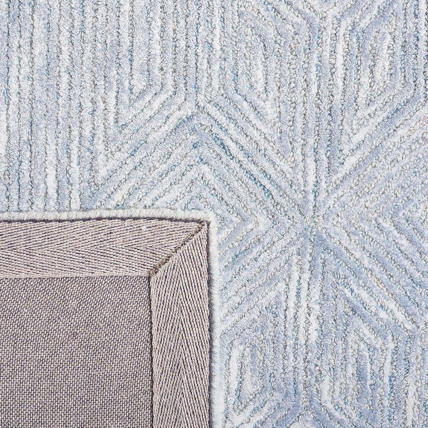 Soho SOH127 Hand Tufted Indoor Area Rug - Blue/Grey - 8'x10' - Safavieh