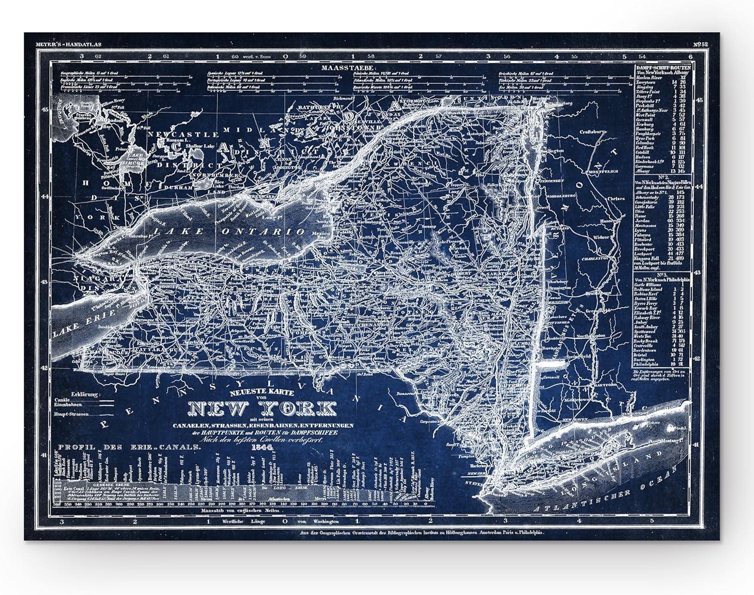 Williston Forge " Vintage New York Map "