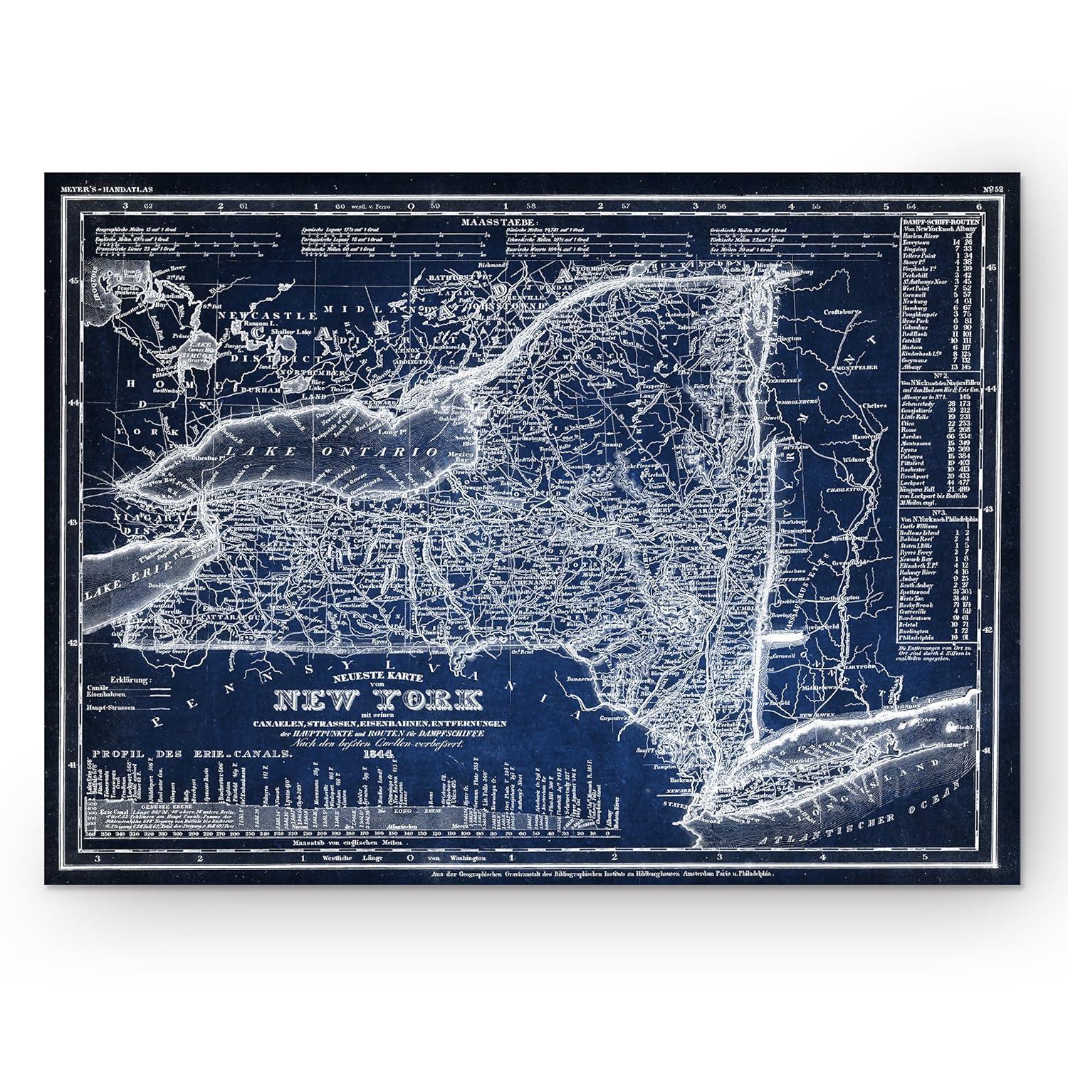 Williston Forge " Vintage New York Map "
