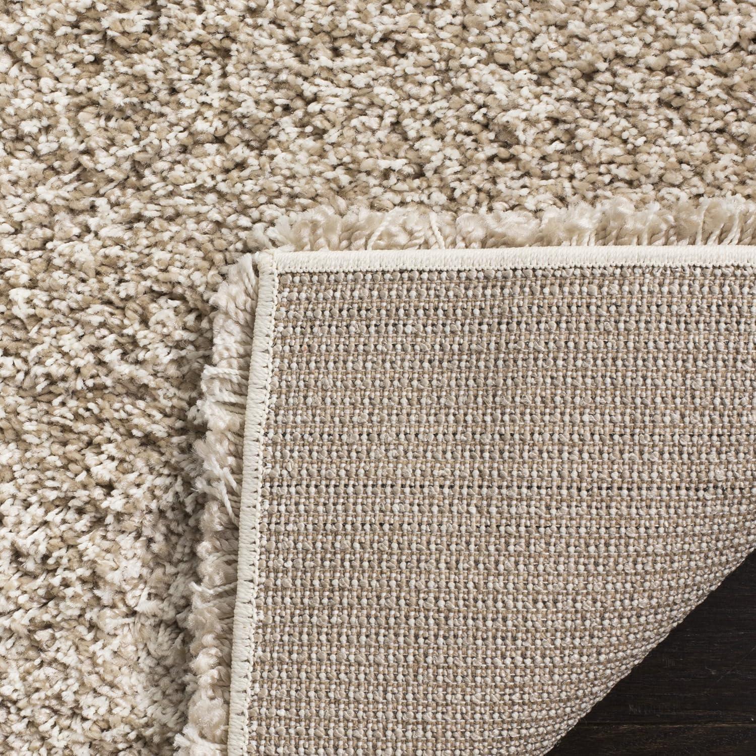 California Shag SG151 Power Loomed Indoor Area Rug - Beige - 5'3"x7'6" - Safavieh