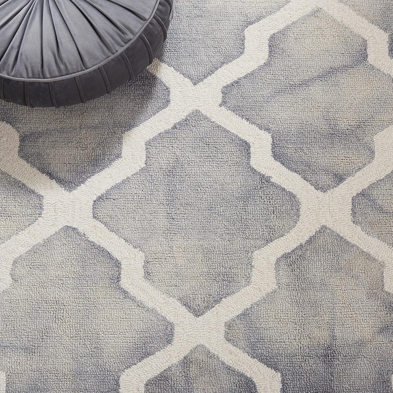 Dip Dye DDY540 Hand Tufted Indoor Area Rug - Grey/Ivory - 7'x7' - Safavieh
