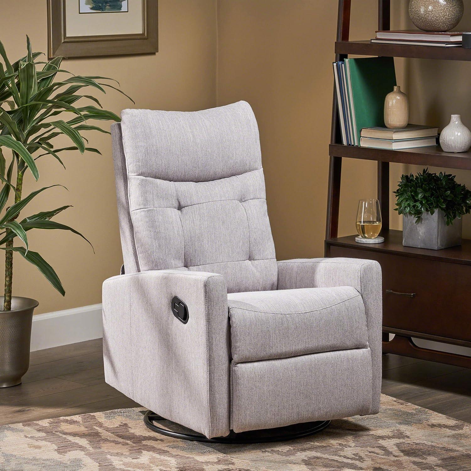 Woodglen Contemporary Glider Swivel Recliner Light Gray - Christopher Knight Home