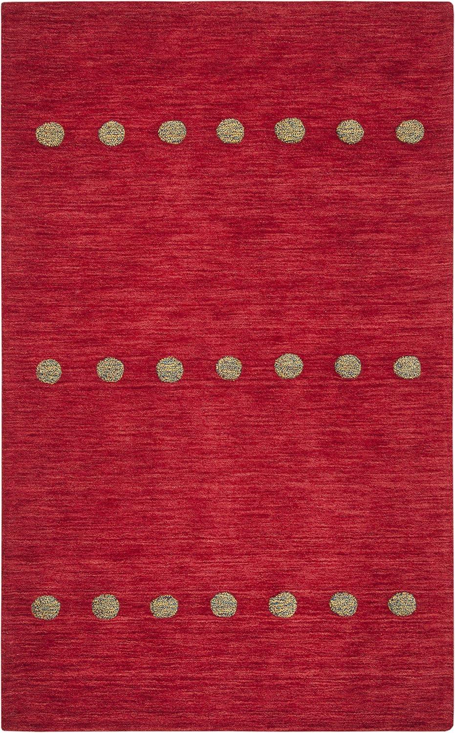 Himalaya HIM590 Hand Loomed Area Rug - Red - 5'x8' - Safavieh.