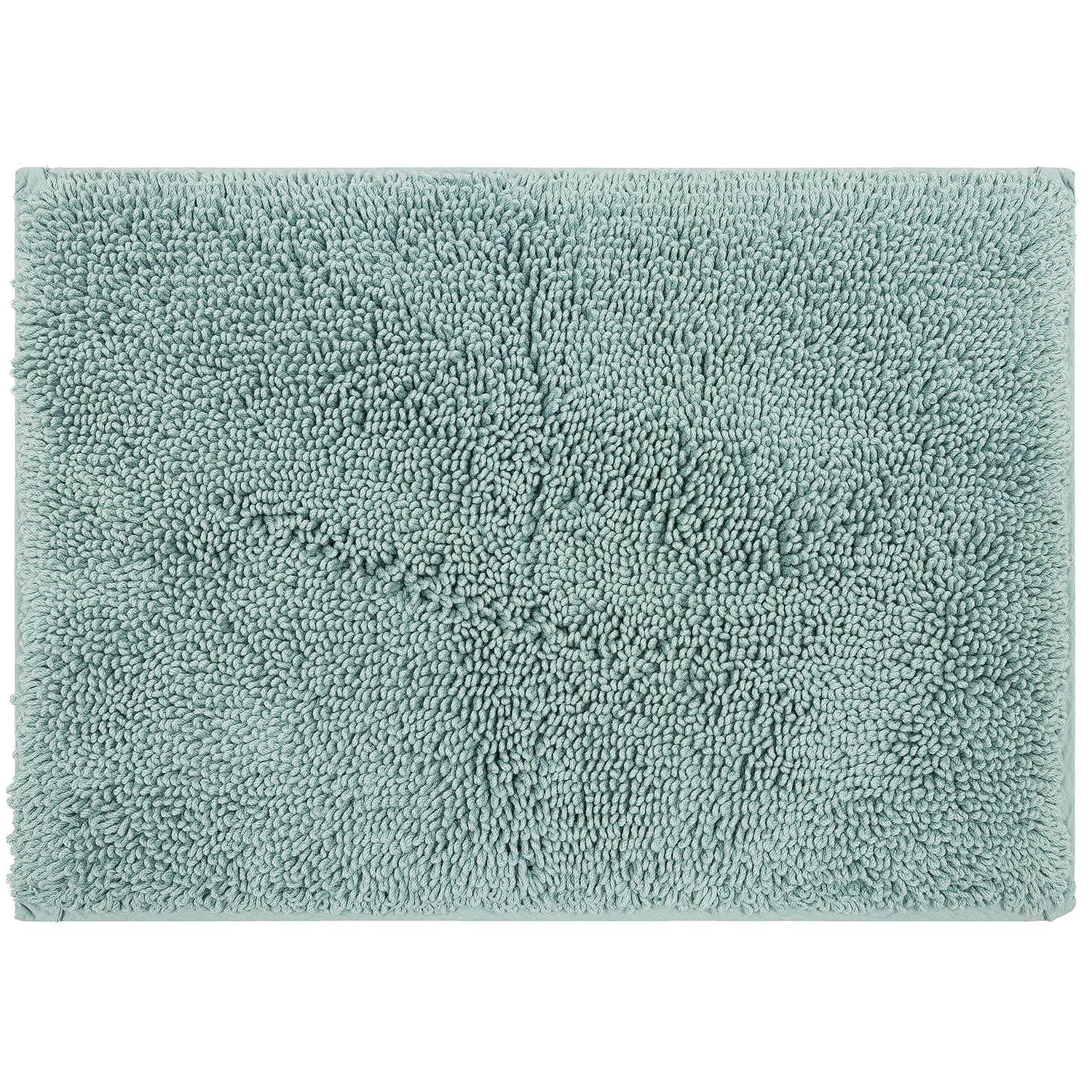 Classic Cotton Glacier Blue 2'3" x 3'9" Bath Mat