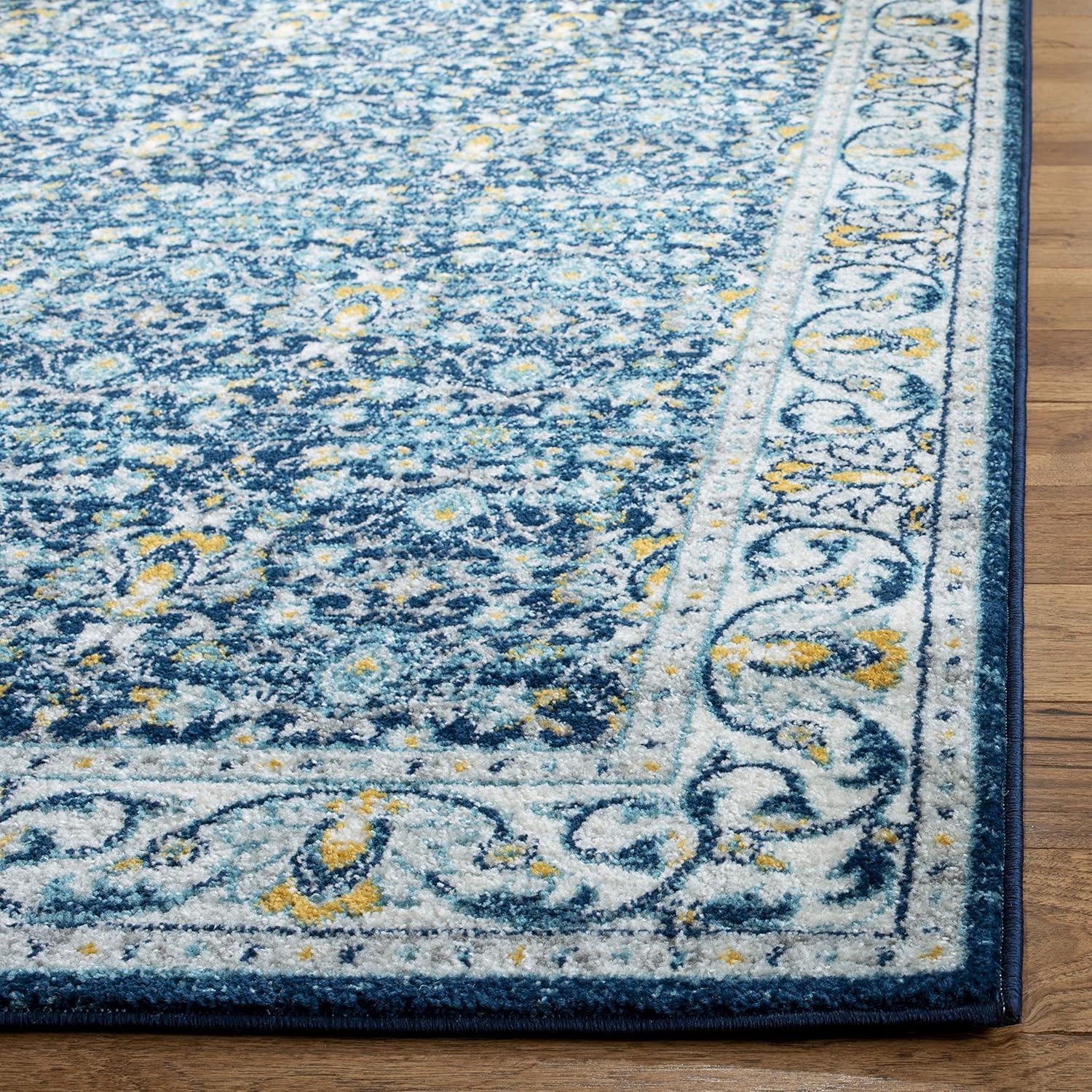 Madison MAD151 Power Loomed Indoor Accent Rug - Navy/Creme - 3'x5' - Safavieh
