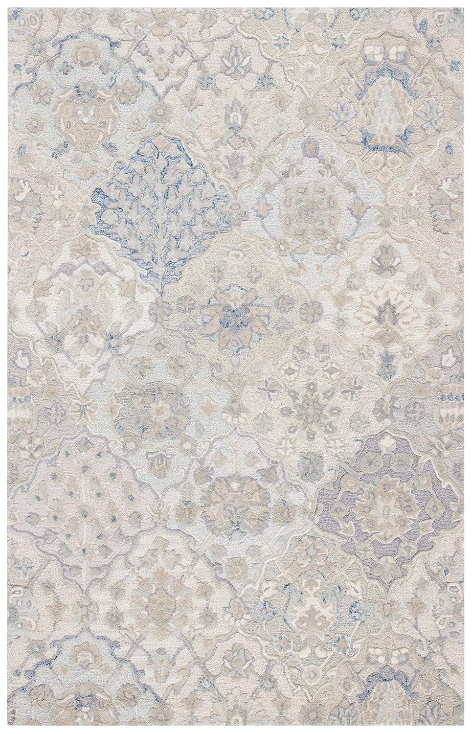 Glamour GLM622 Hand Tufted Area Rug - Beige/Blue - 6'x9' - Safavieh.