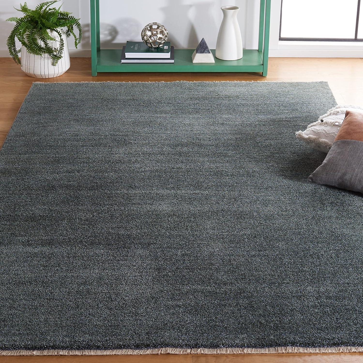 Lasa Round Green Hand-Knotted Easy Care Area Rug