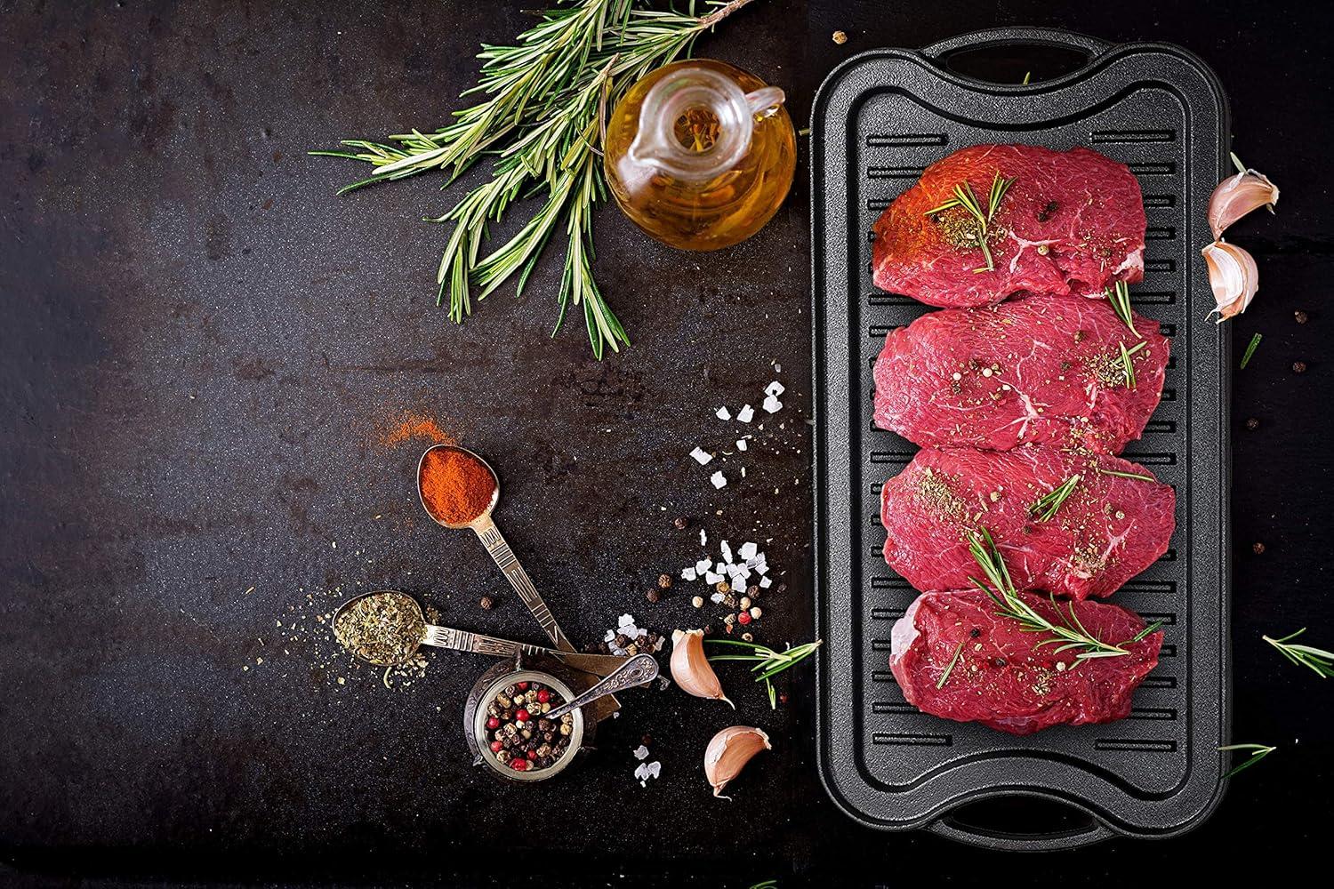 Bruntmor Pre-Seasoned 10.4'' Cast Reversible Griddle