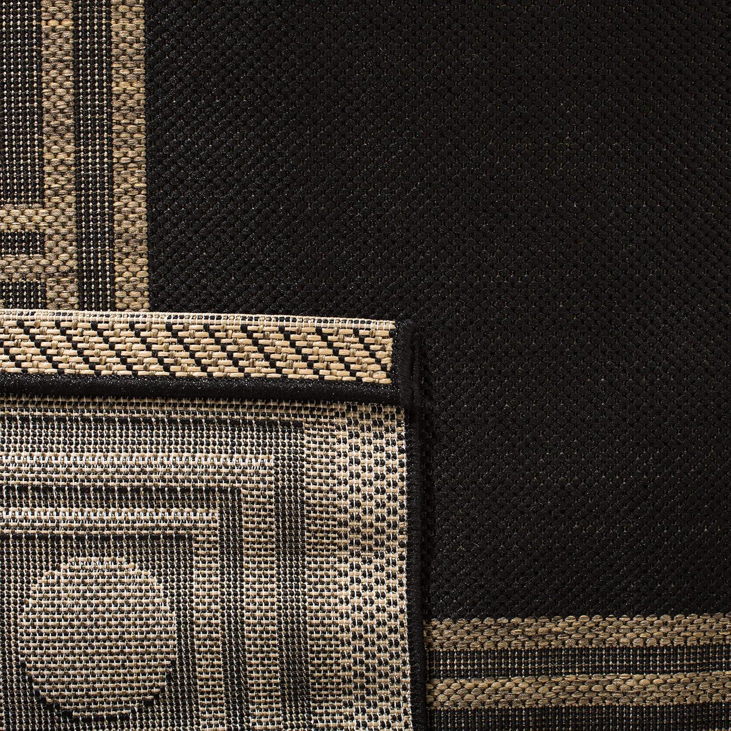 Courtyard CY5143 Power Loomed Indoor and Outdoor Runner Rug - Dark Beig/Beige - 2'7"x8'2" - Safavieh