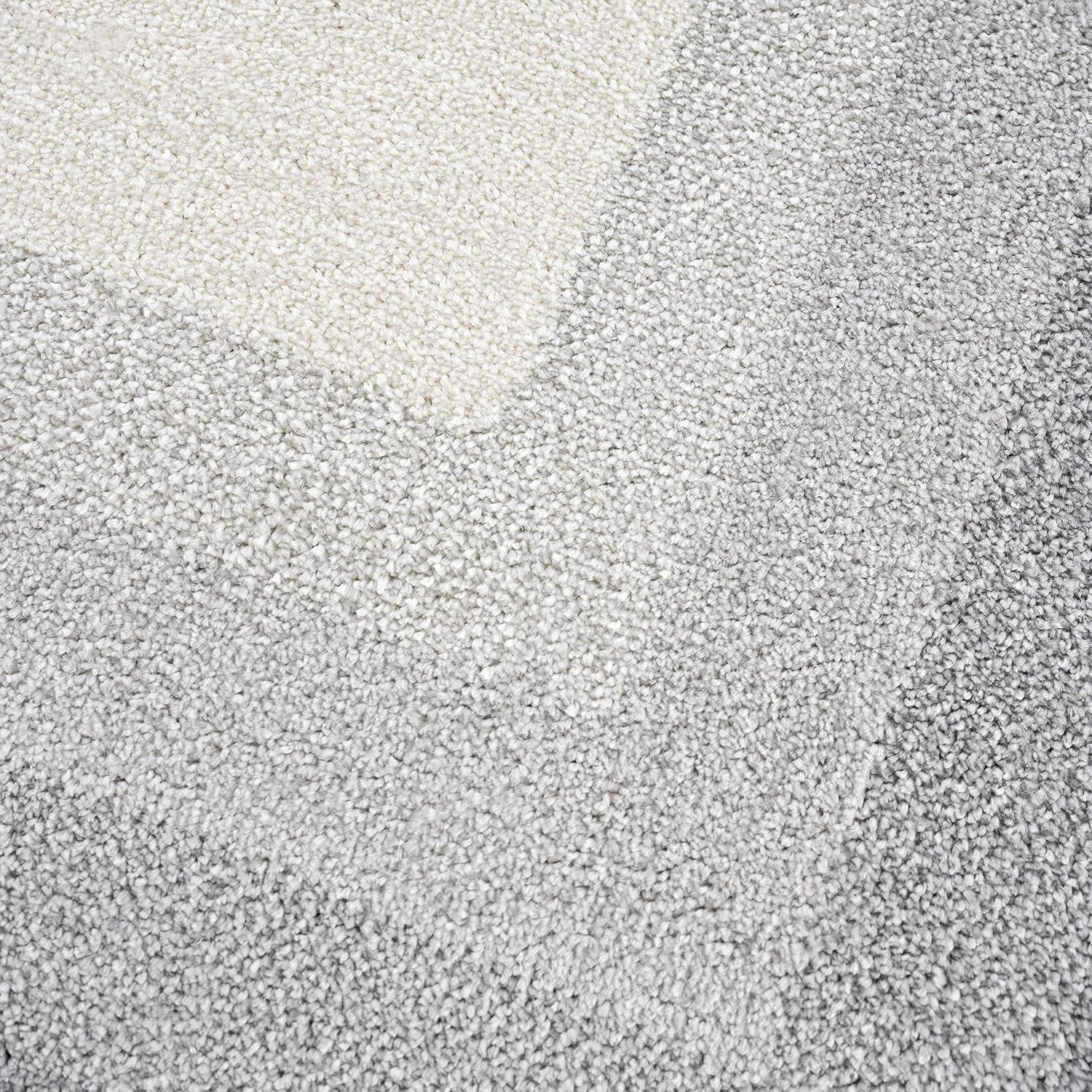 Abani Rugs Nuevo NUE180A Ivory Area Rug with Tonal Grey Border 7'9" x 10'2" - Cream