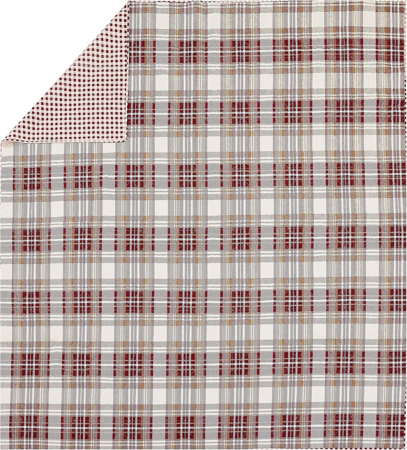 Laurel & Mayfair Cotton Twill Plaid Quilt Set